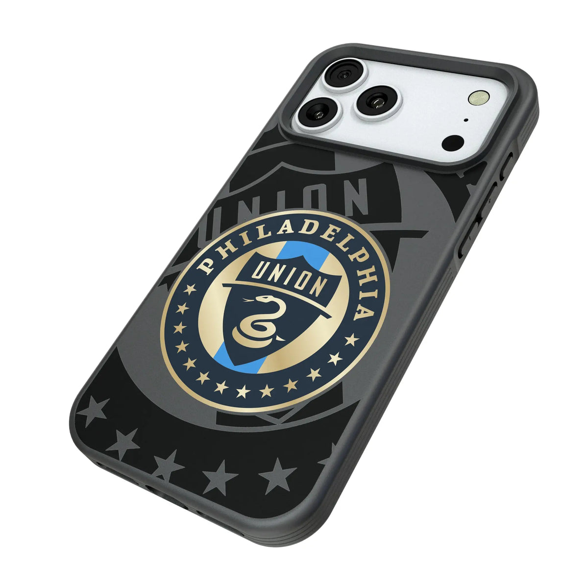 Philadelphia Union Monocolor Tilt iPhone Bump Phone Case for Apple iPhone - Isometric View#Device_iPhone 18 Pro Max