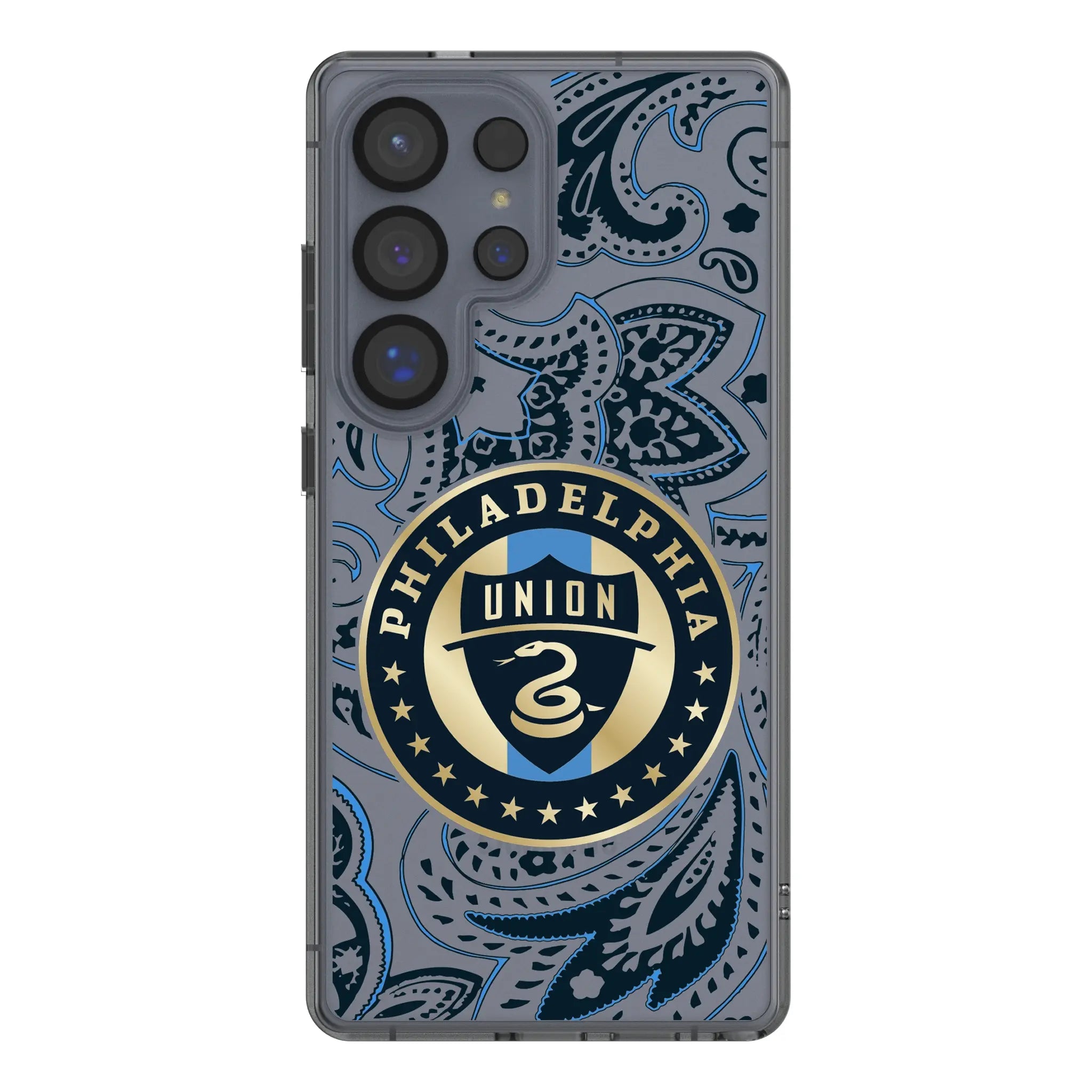 Philadelphia Union Paisley Galaxy Clear Phone Case for Samsung Galaxy#Device_Galaxy S25 Ultra