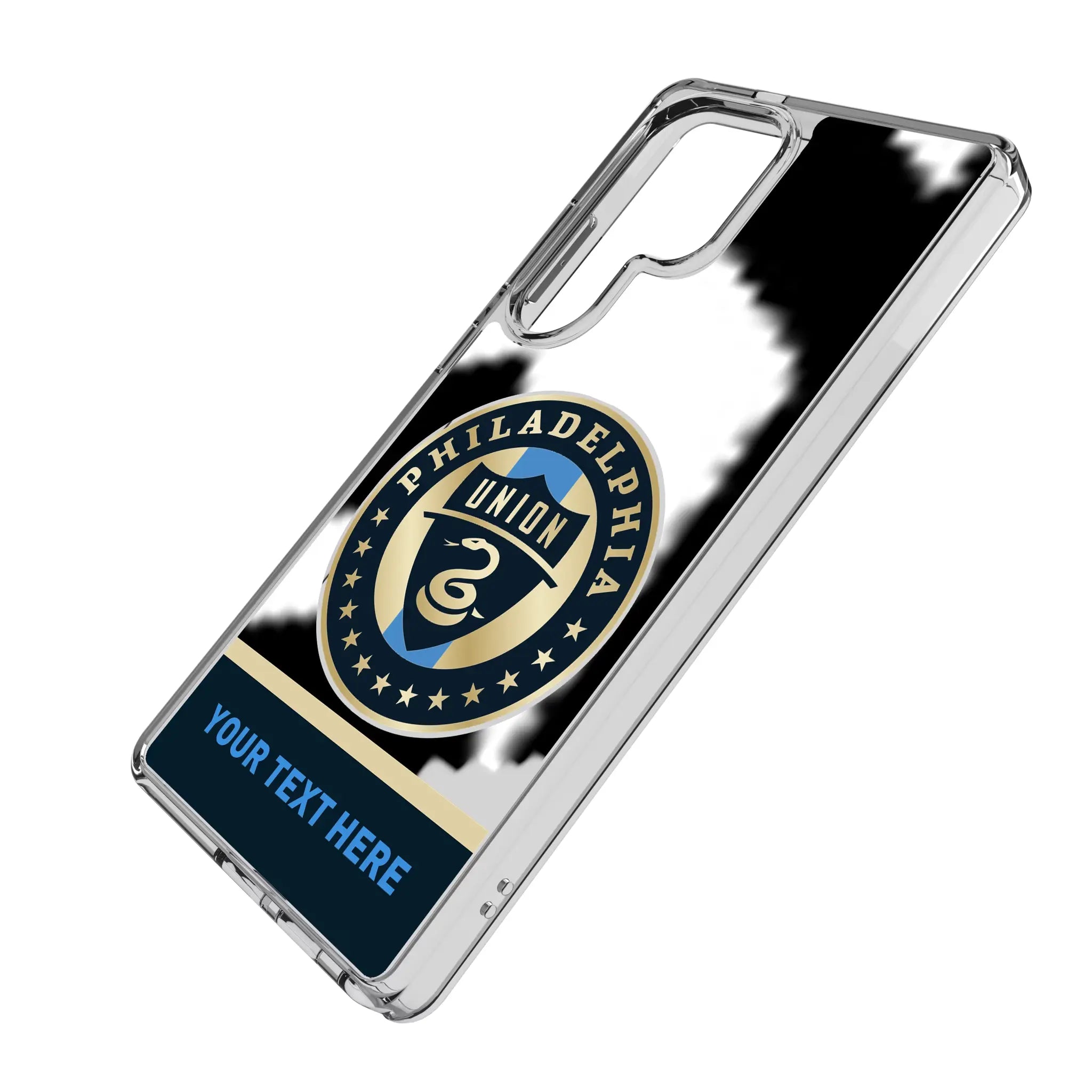 Philadelphia Union Personalized EndZone Plus Galaxy Clear Phone Case for Samsung Galaxy - Isometric View