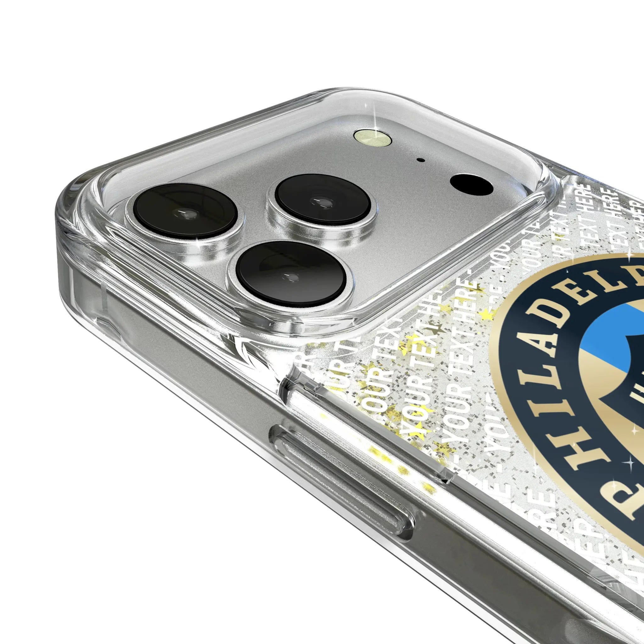 Philadelphia Union Personalized EndZone Plus iPhone Glitter Phone Case for Apple iPhone - Detail