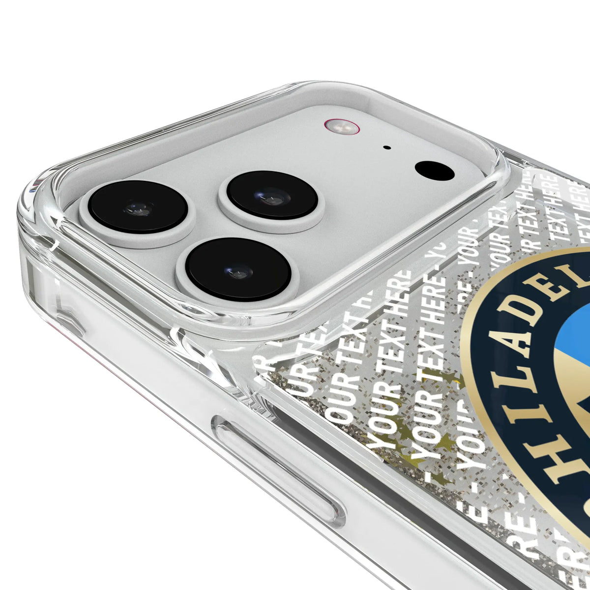 Philadelphia Union Personalized EndZone Plus iPhone Glitter Phone Case for Apple iPhone - Detail#Device_iPhone 18 Pro Max