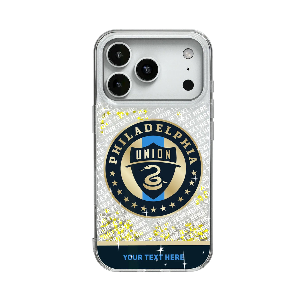 Philadelphia Union Personalized EndZone Plus Glitter Phone Case for Apple iPhone