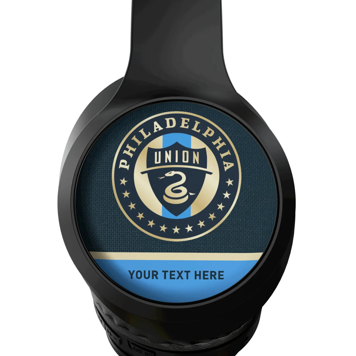 Philadelphia Union Personalized Endzone Solid Wireless Over-Ear Headphones With Case - Detail