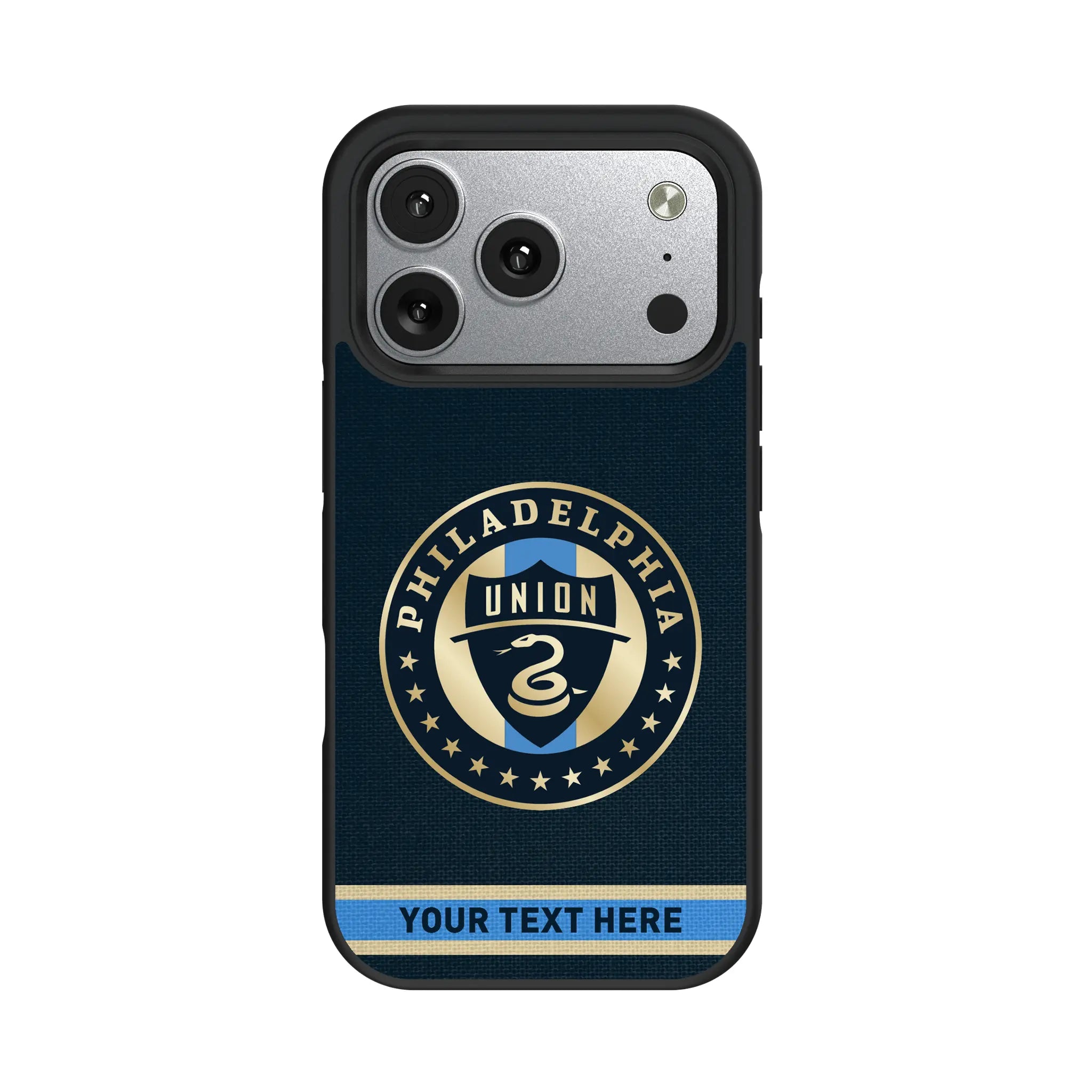Philadelphia Union Personalized Stripe iPhone Bump Phone Case for Apple iPhone#Device_iPhone 17 Pro