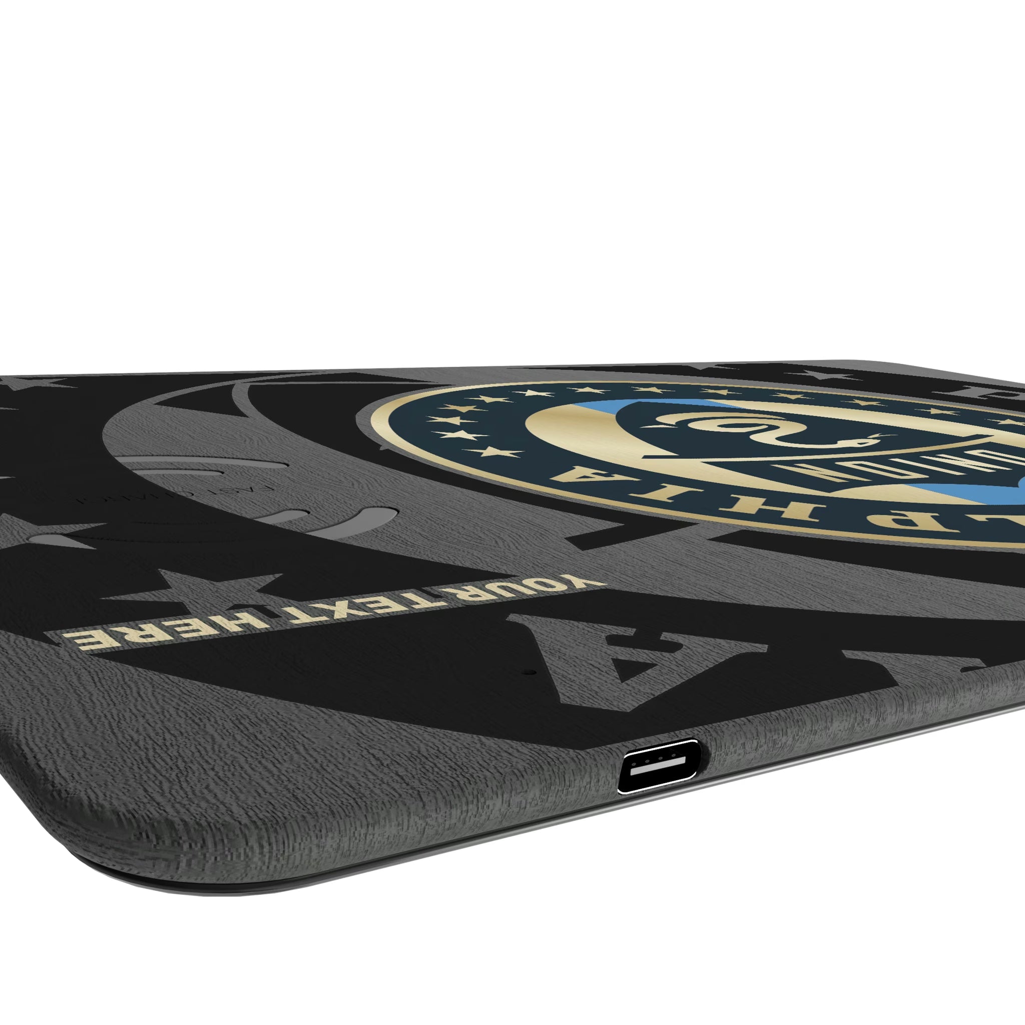 Philadelphia Union Personalized Tilt 15-Watt Wireless Charger and Mouse Pad