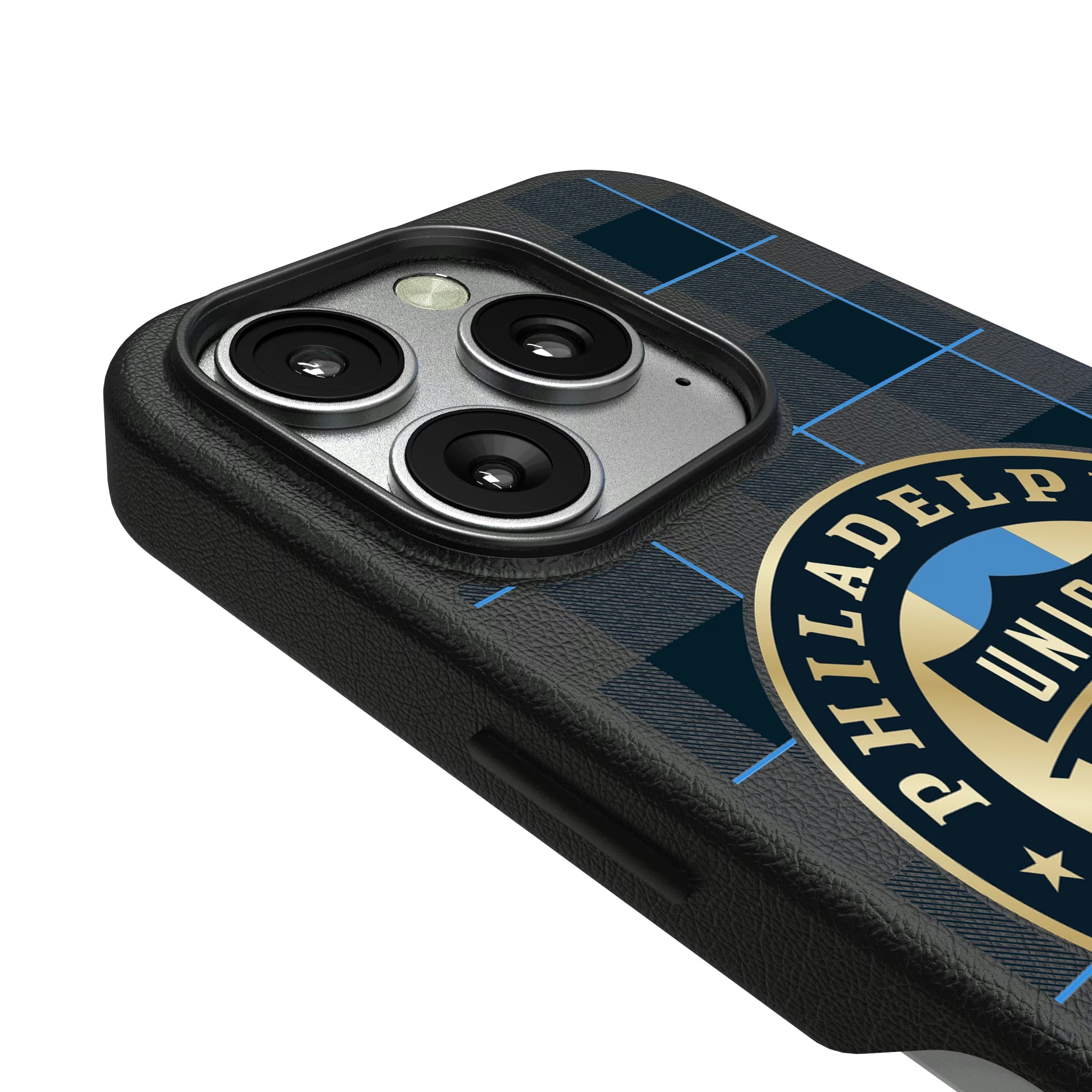 Philadelphia Union Plaid iPhone MagSafe Compatible Phone Case for Apple iPhone - Detail