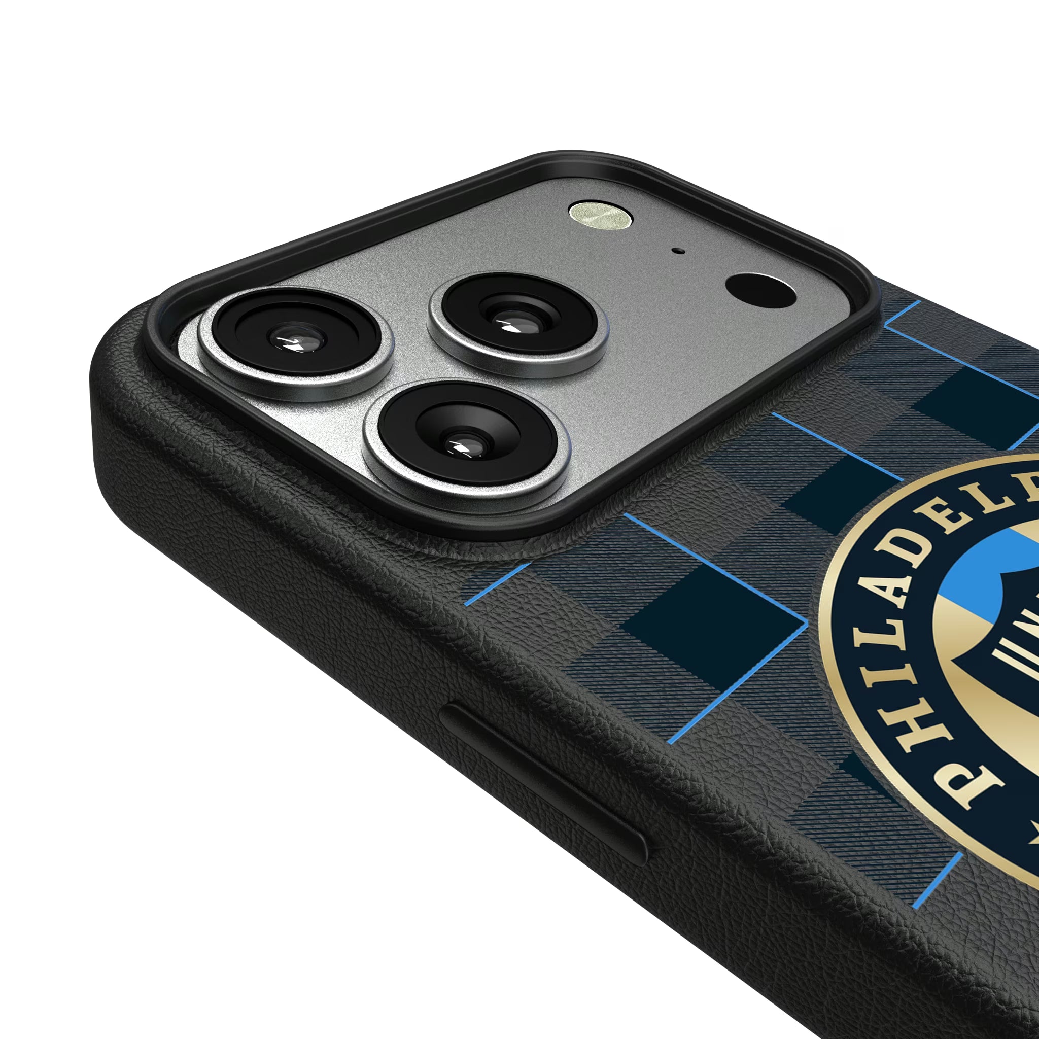 Philadelphia Union Plaid iPhone MagSafe Compatible Phone Case for Apple iPhone - Detail#Device_iPhone 17 Pro