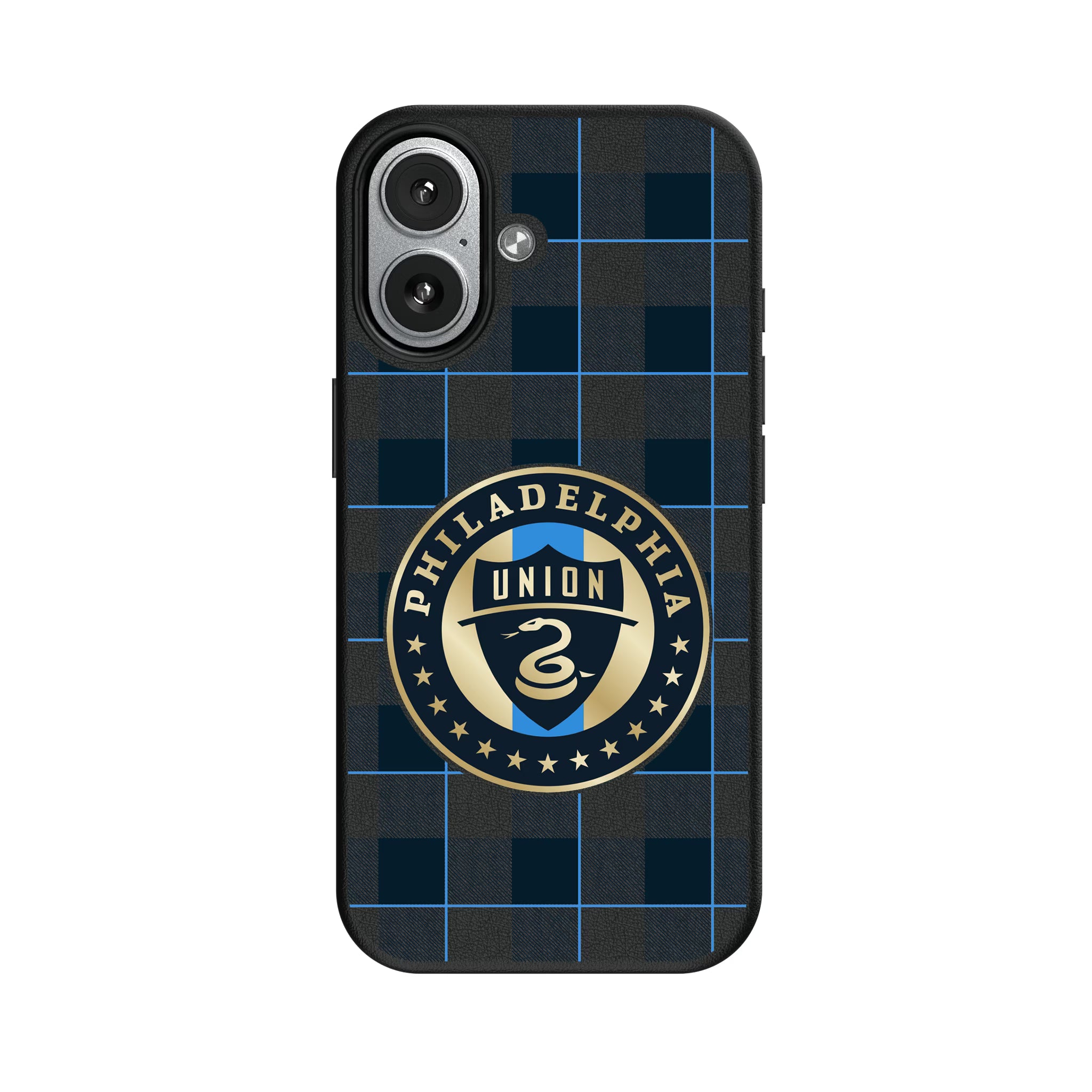 Philadelphia Union Plaid iPhone MagSafe Compatible Phone Case for Apple iPhone#Device_iPhone 17