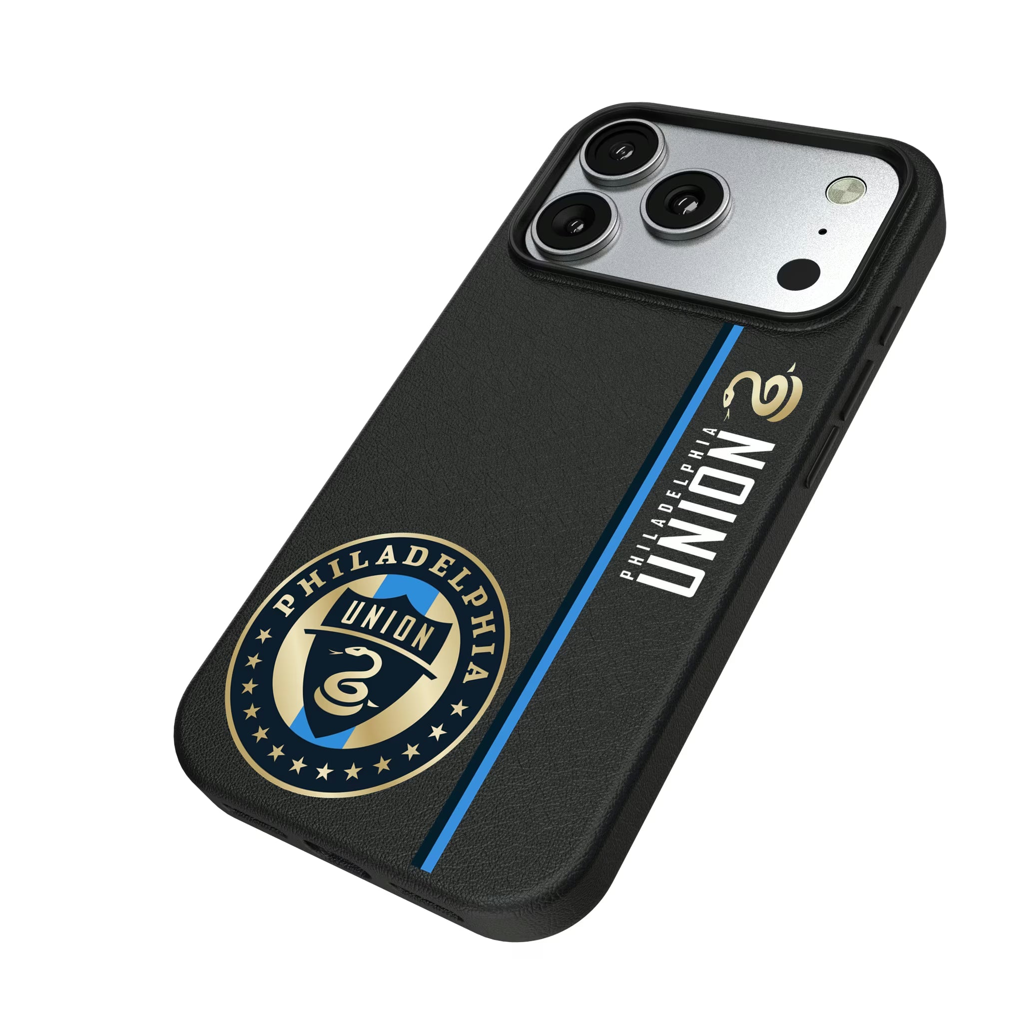 Philadelphia Union Sidebar iPhone MagSafe Compatible Phone Case for Apple iPhone - Isometric View#Device_iPhone 17 Pro