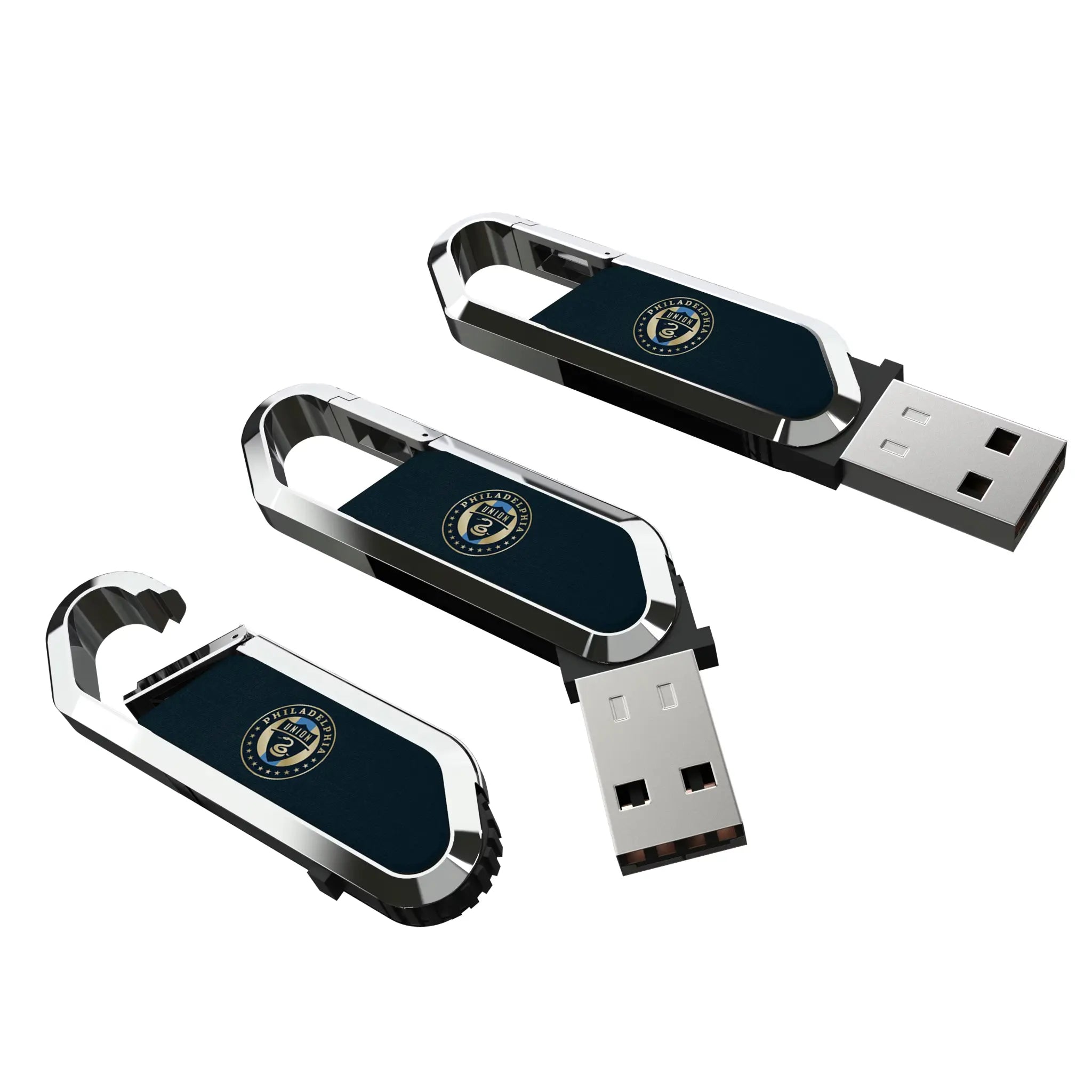 Philadelphia Union Solid USB 64GB Clip Style Flash Drive