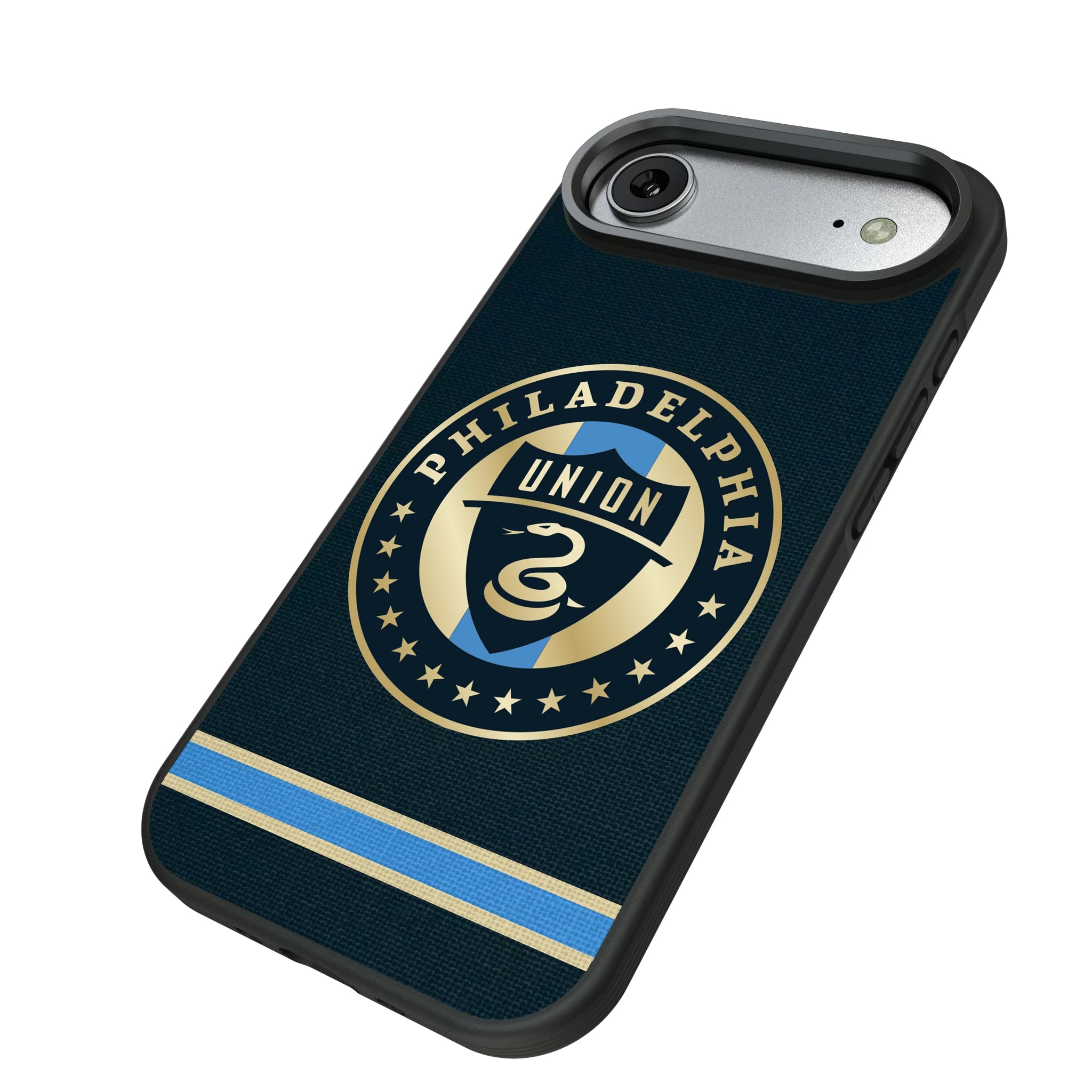 Philadelphia Union Stripe iPhone Bump Phone Case for Apple iPhone - Isometric View#Device_iPhone Air