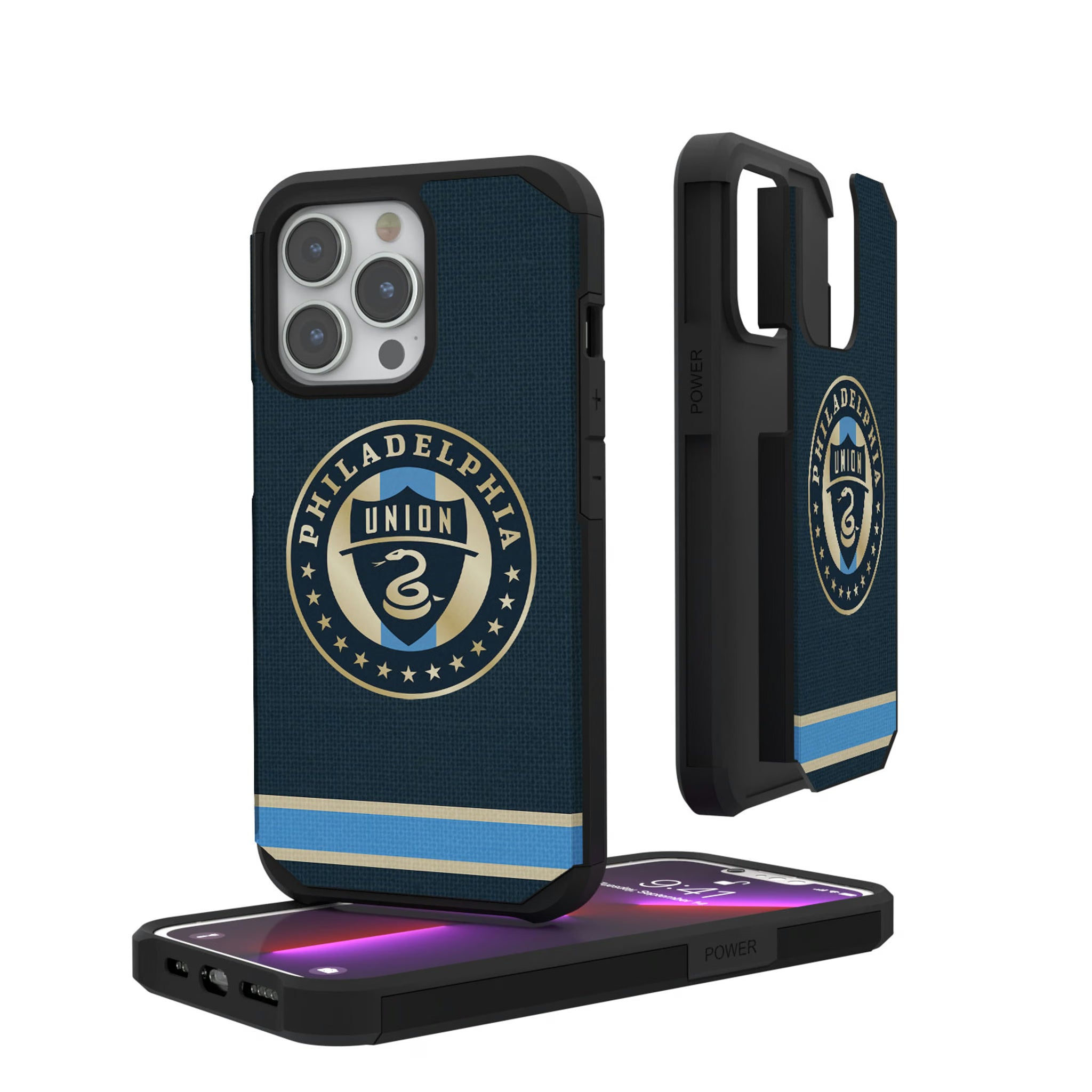 Philadelphia Union Stripe iPhone Rugged Phone Case for Apple iPhone
