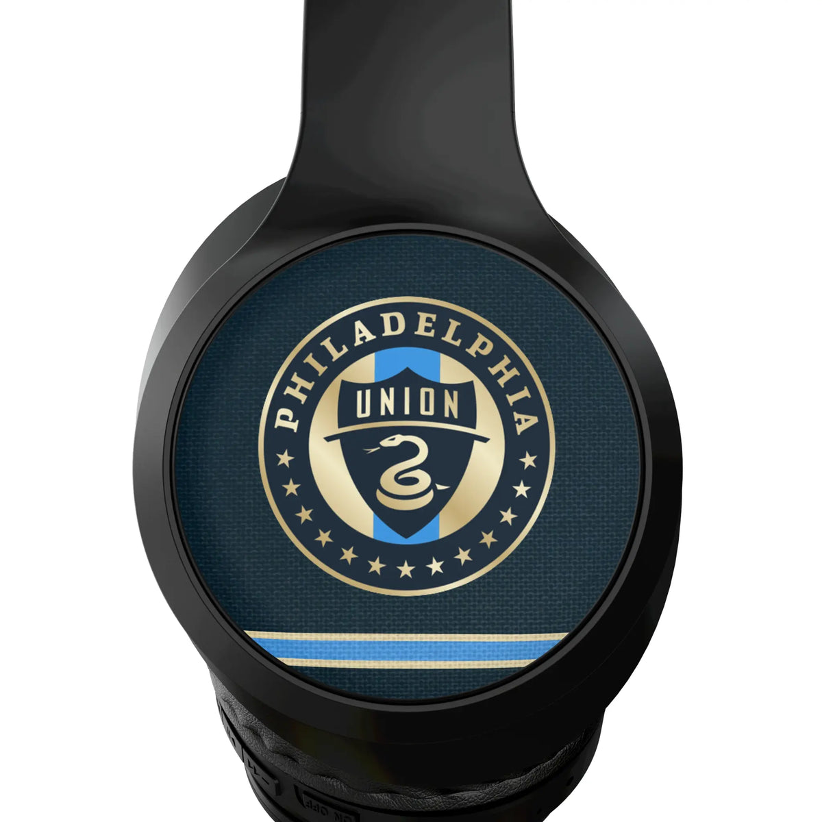 Philadelphia Union Stripe Wireless Over-Ear Headphones With Case - Detail