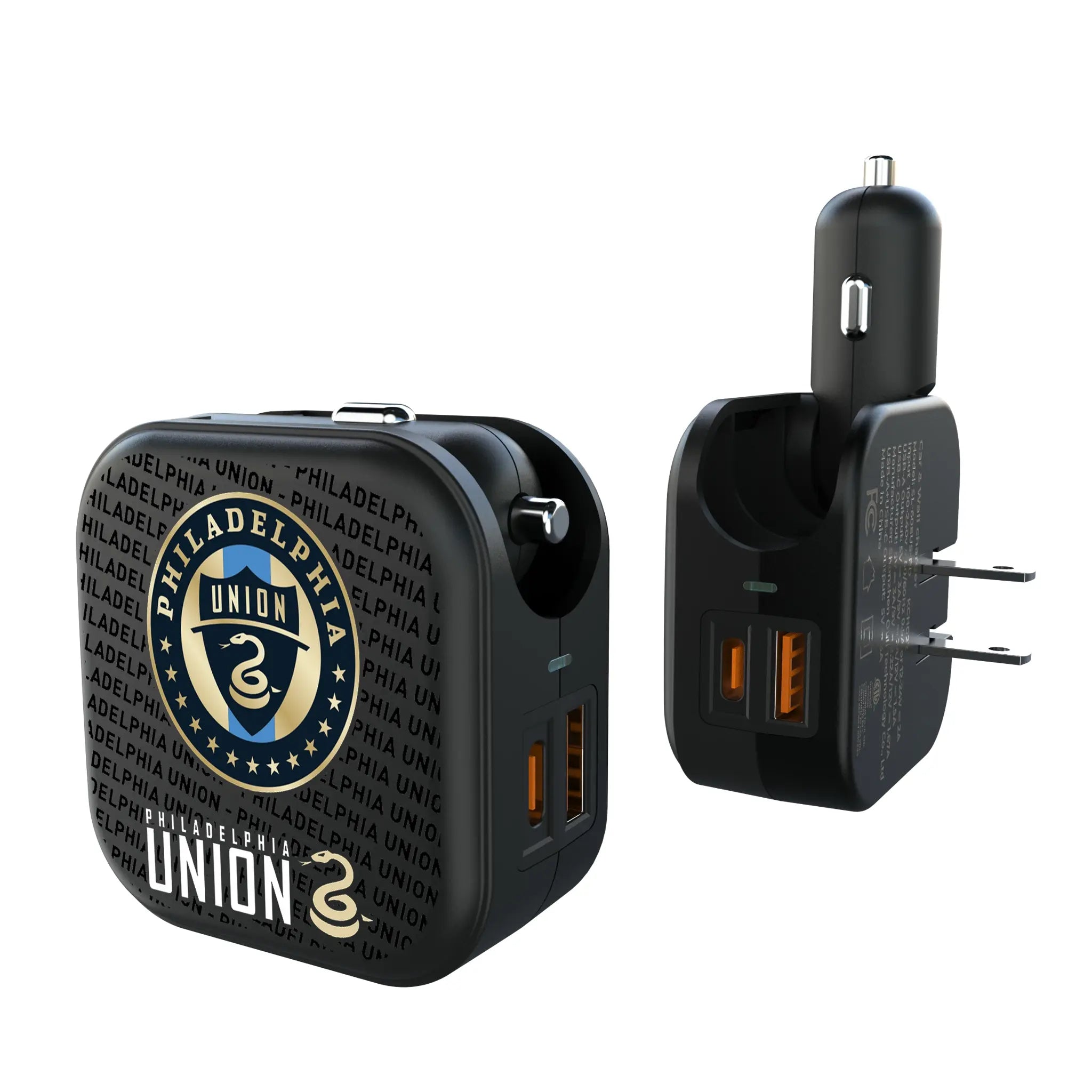 Philadelphia Union Text Backdrop 2 in 1 USB A/C Charger