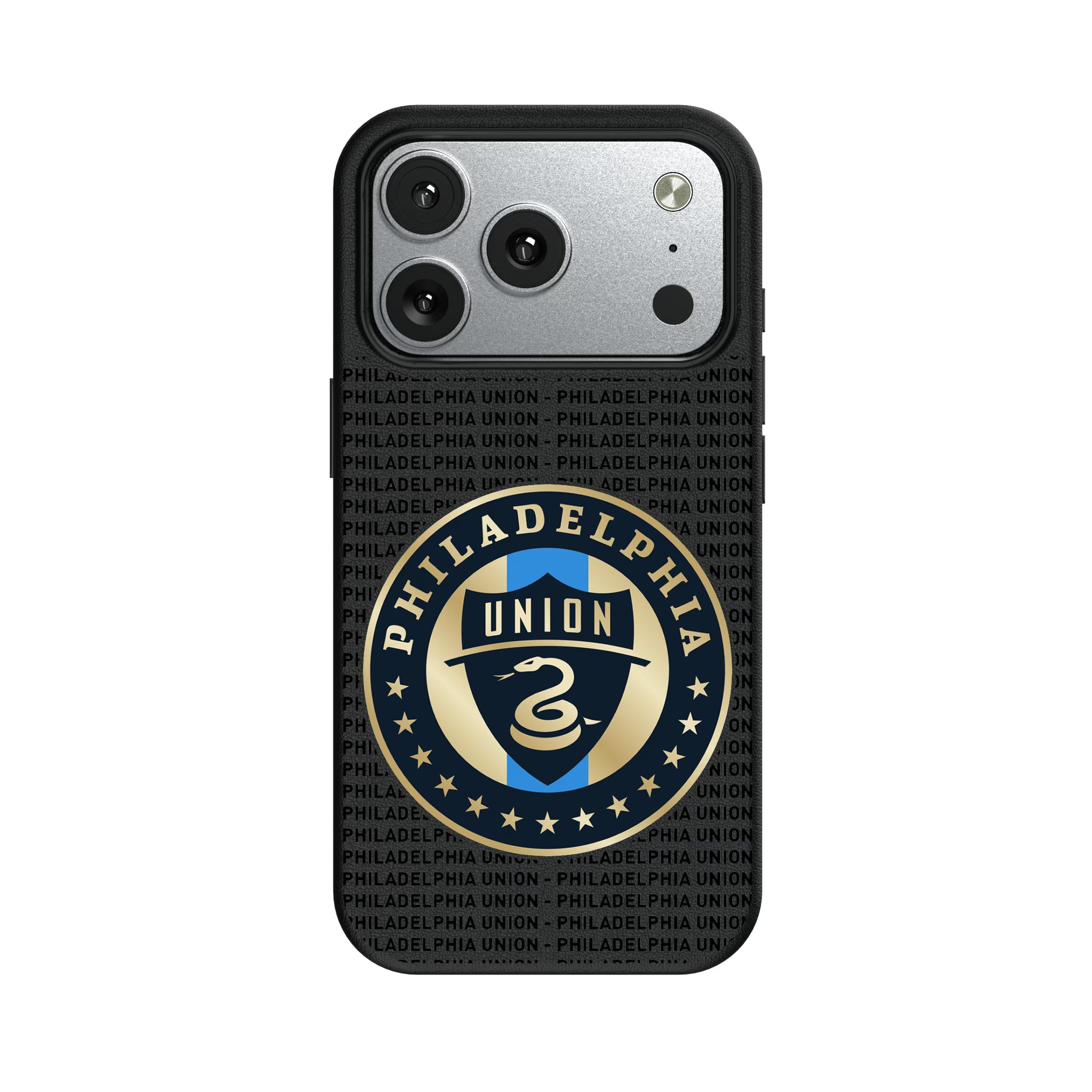 Philadelphia Union Text Backdrop iPhone MagSafe Compatible Phone Case for Apple iPhone#Device_iPhone 17 Pro