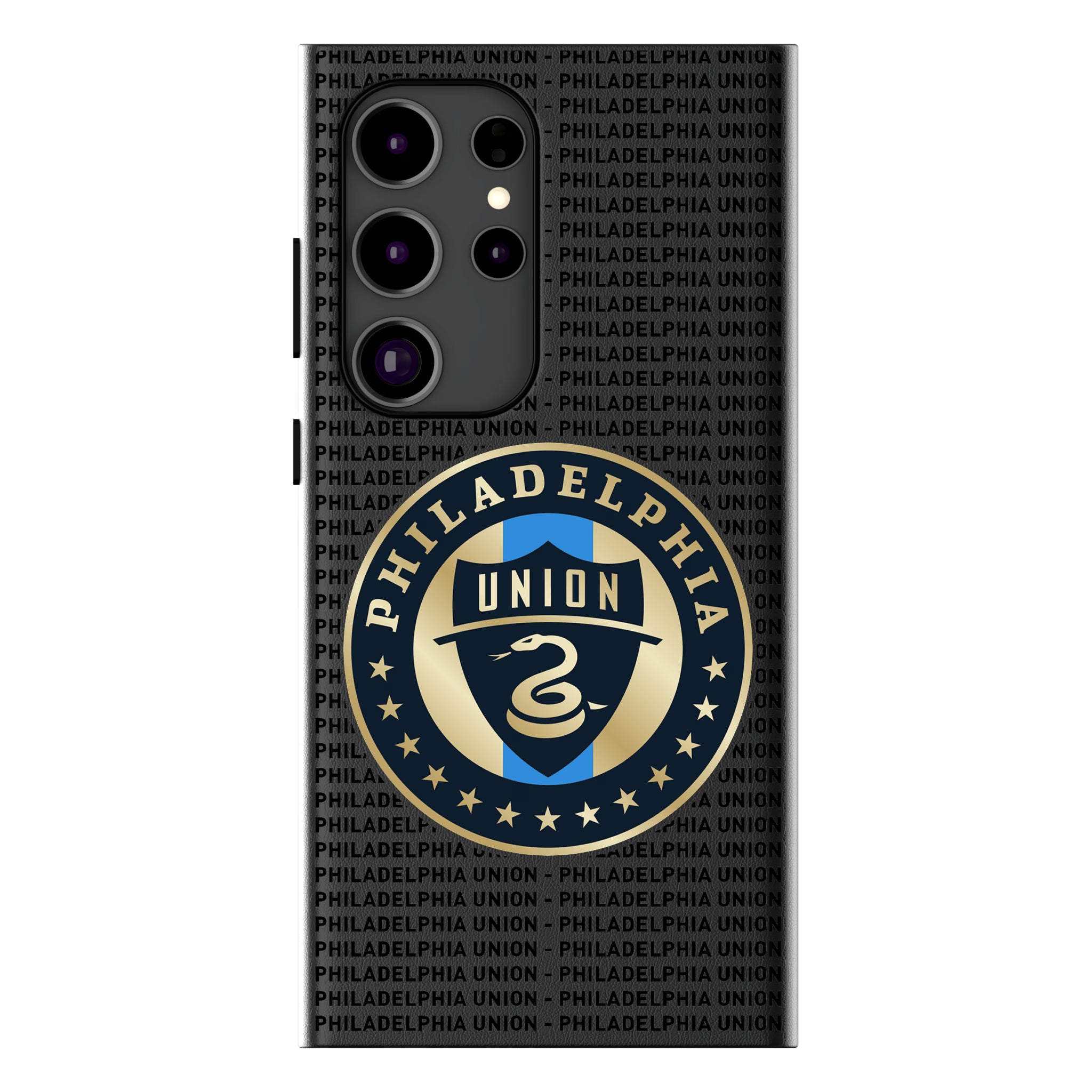 Philadelphia Union Text Backdrop Galaxy MagSafe Compatible Phone Case for Samsung Galaxy