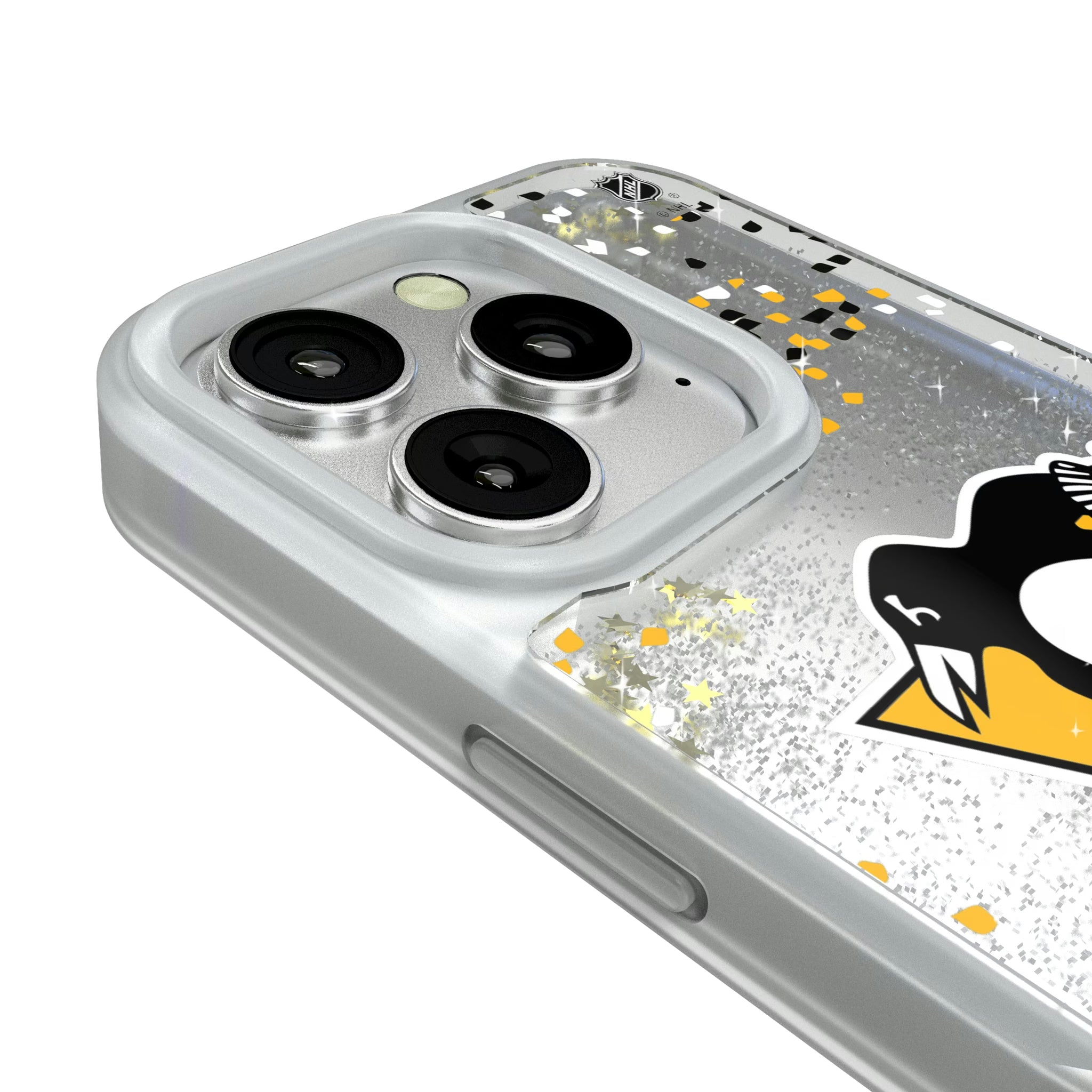 Pittsburgh Penguins Confetti iPhone Glitter Phone Case for Apple iPhone - Detail#Device_iPhone 16 Pro