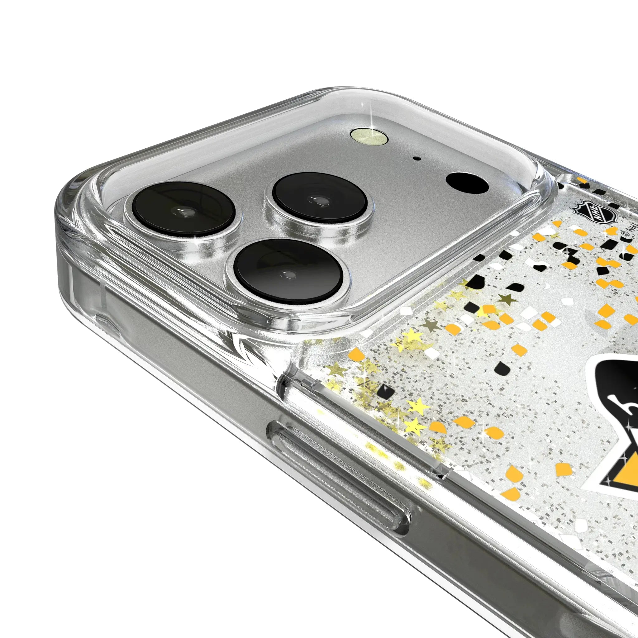 Pittsburgh Penguins Confetti iPhone Glitter Phone Case for Apple iPhone - Detail