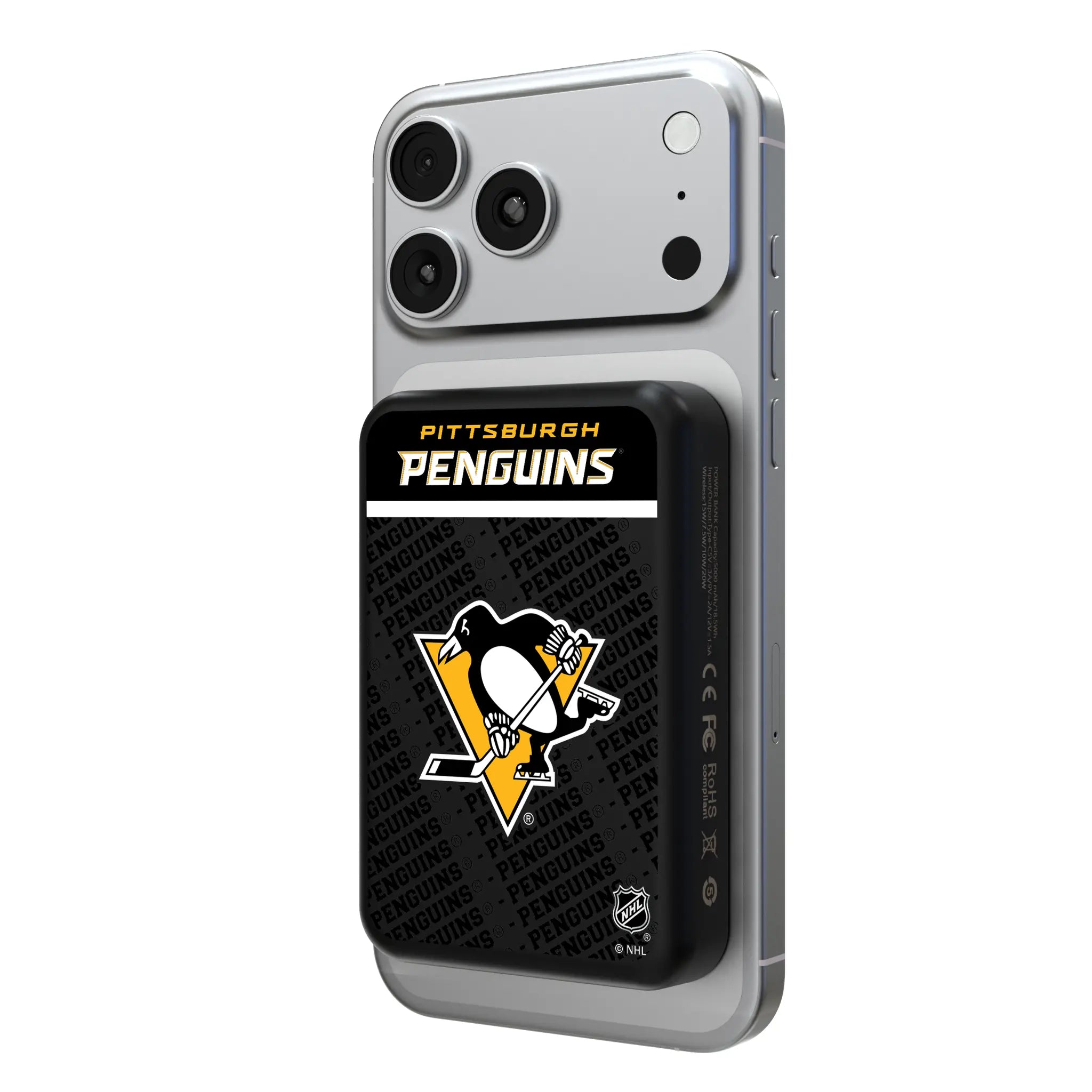 Pittsburgh Penguins Endzone Plus Wireless Mag Power Bank
