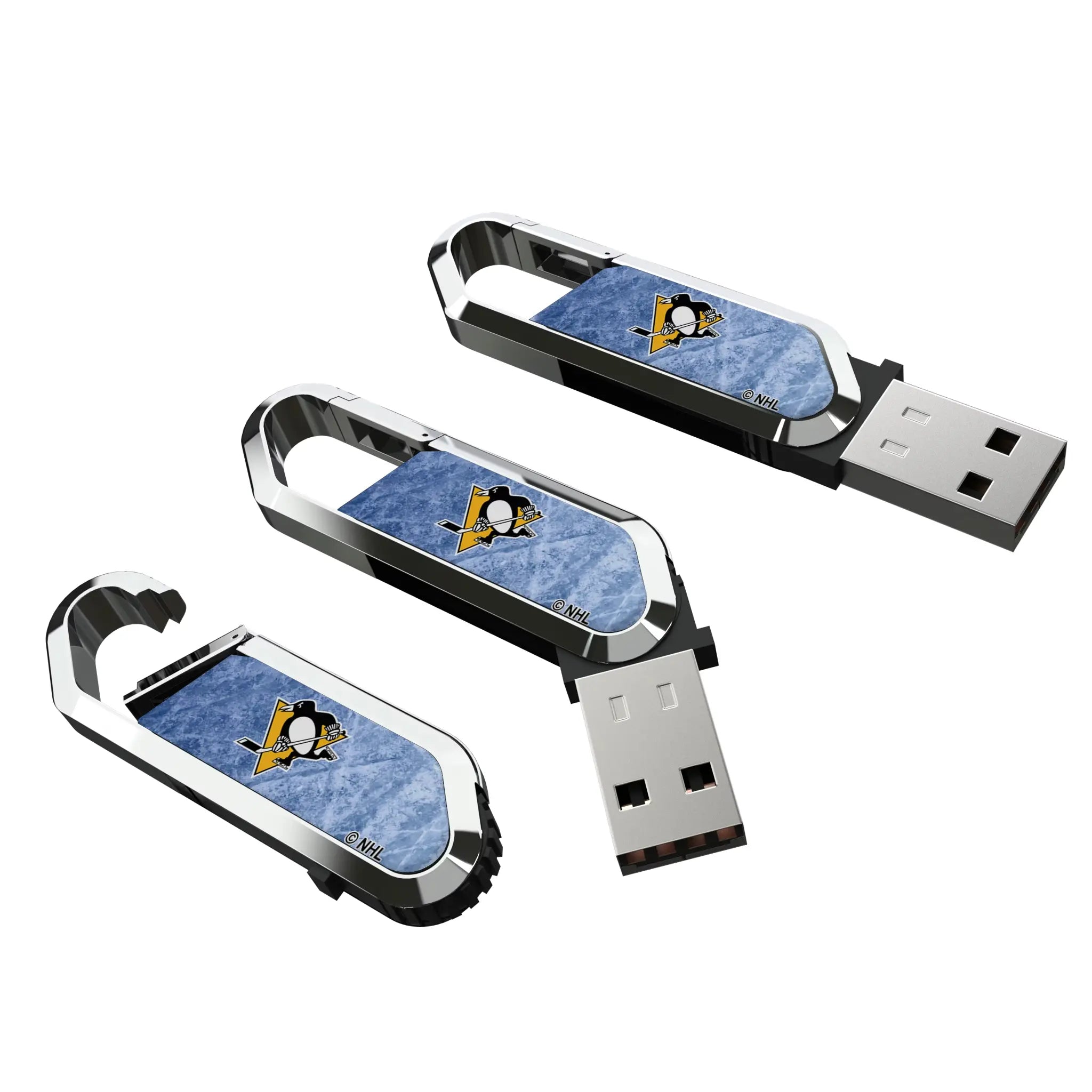 Pittsburgh Penguins Ice Flood USB 64GB Clip Style Flash Drive
