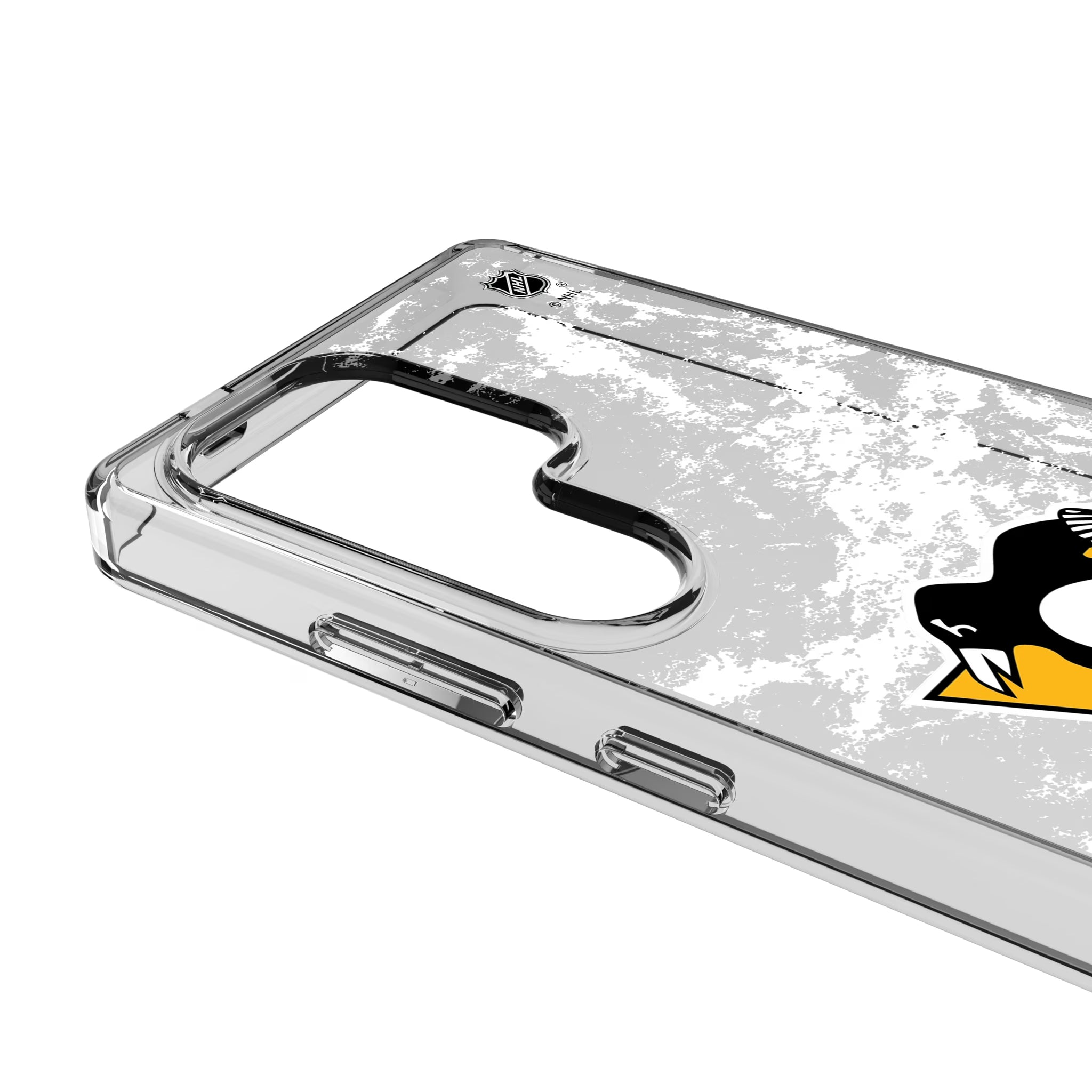 Pittsburgh Penguins Ice Stripe Galaxy Clear Phone Case for Samsung Galaxy - Detail