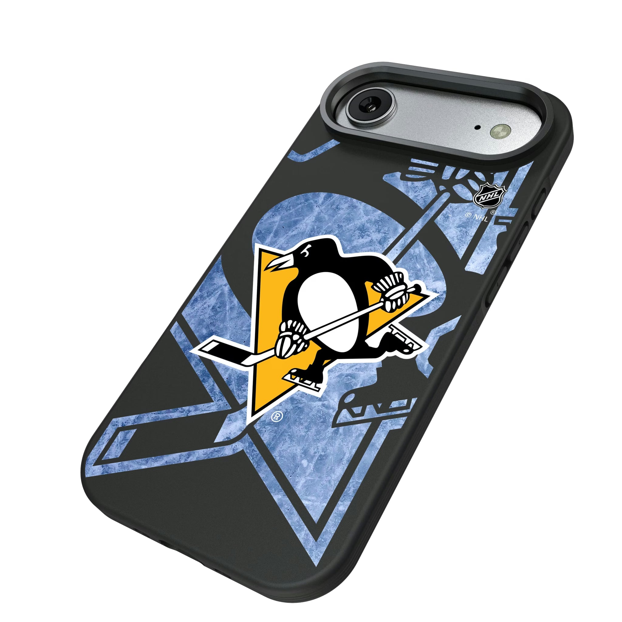 Pittsburgh Penguins Ice Tilt iPhone Bump Phone Case for Apple iPhone - Isometric View#Device_iPhone Air