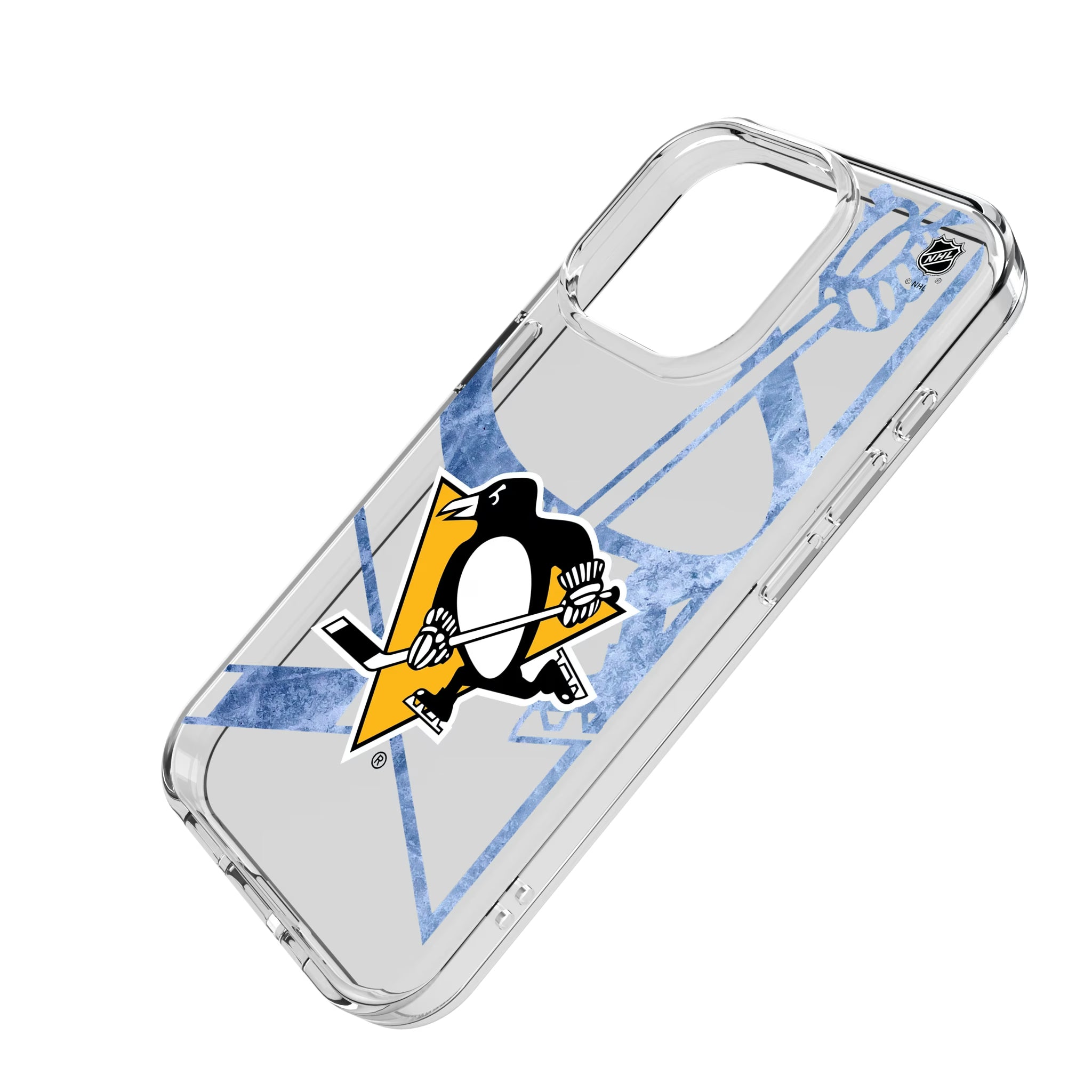 Pittsburgh Penguins Ice Tilt iPhone Clear Phone Case for Apple iPhone - Isometric View