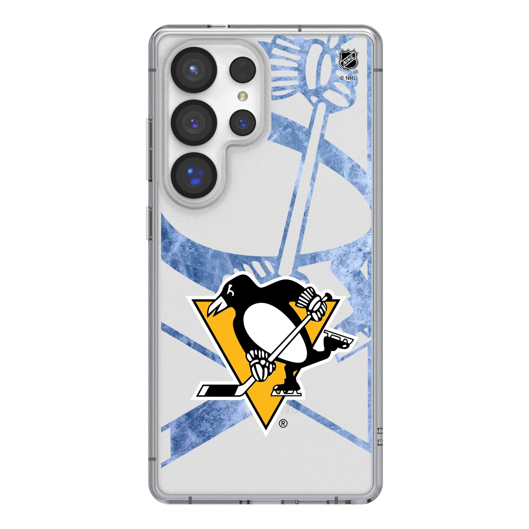Pittsburgh Penguins Ice Tilt Galaxy Clear Phone Case for Samsung Galaxy
