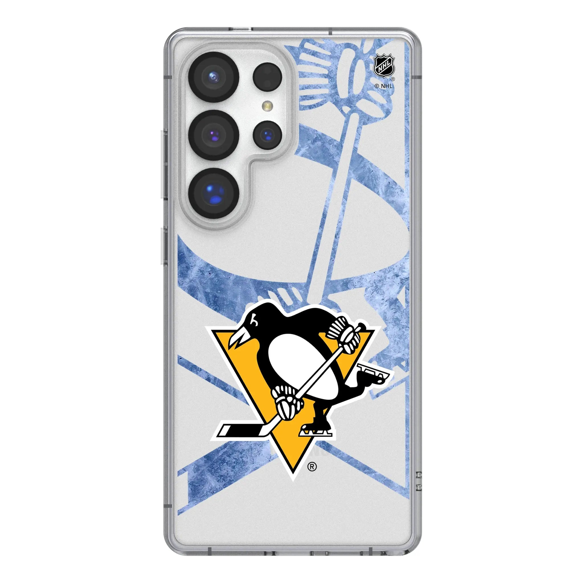 Pittsburgh Penguins Ice Tilt Galaxy Clear Phone Case for Samsung Galaxy#Device_Galaxy S25 Ultra