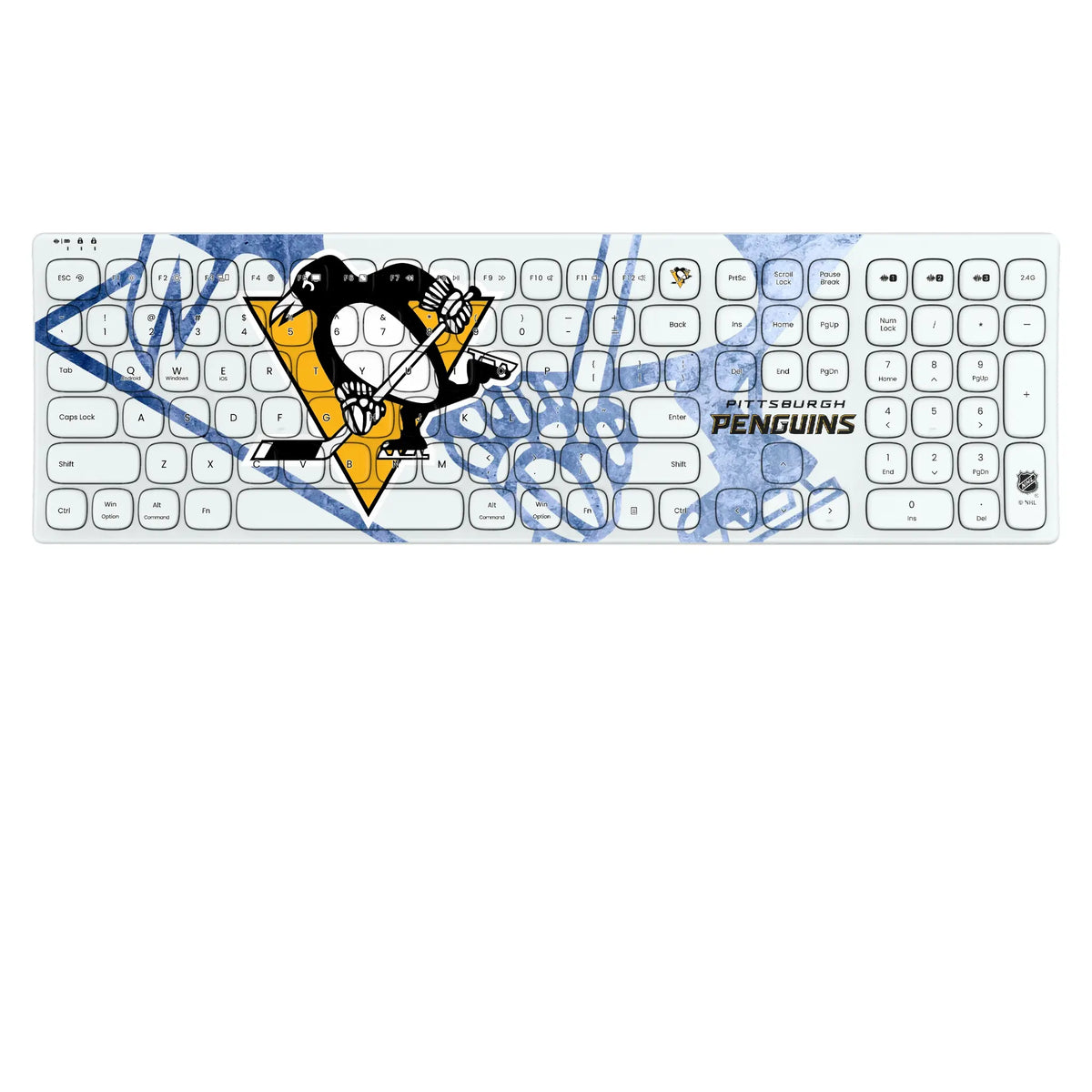 Pittsburgh Penguins Ice Tilt KKB605 Curved Wireless Keyboard