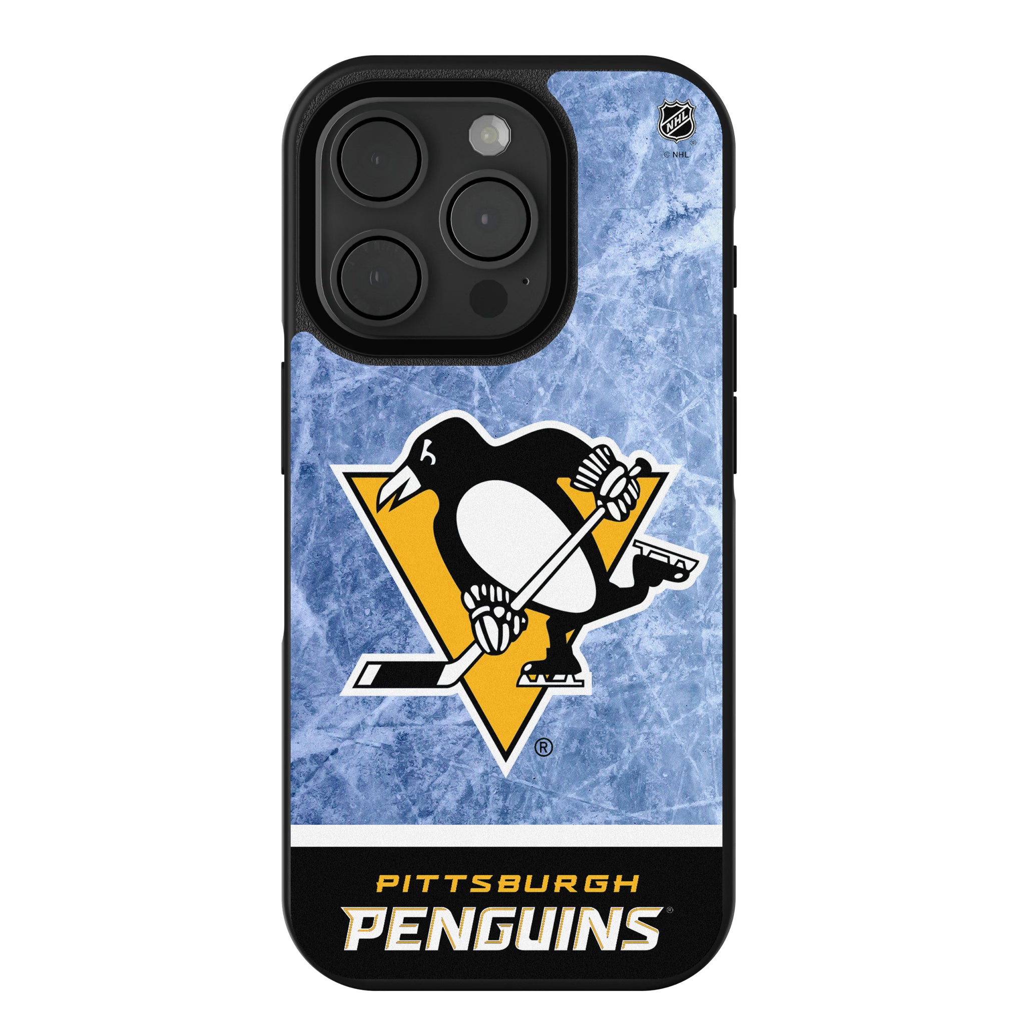 Pittsburgh Penguins Ice Wordmark iPhone Bump Phone Case for Apple iPhone