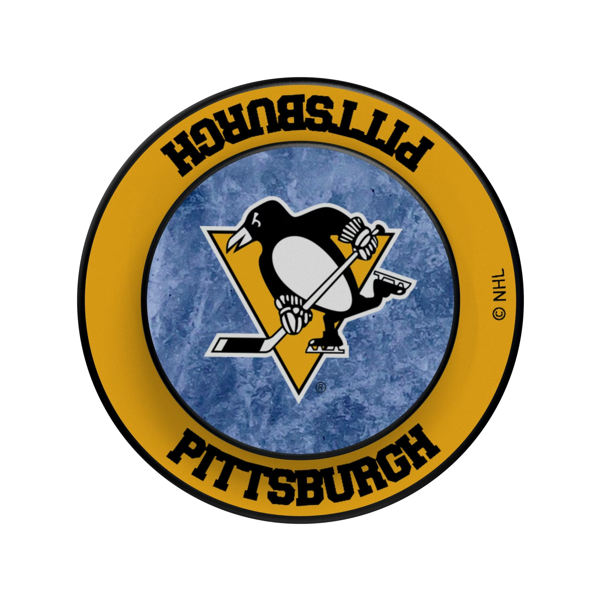 Pittsburgh Penguins Ice Wordmark Popsockets Round Magnetic