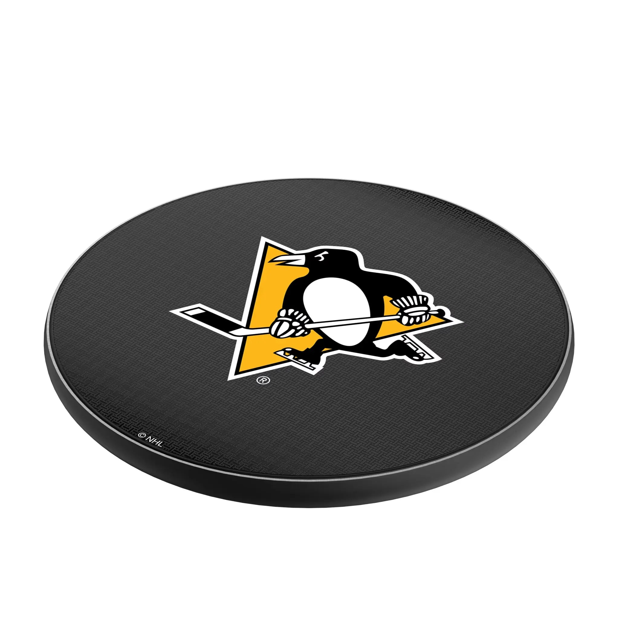 Pittsburgh Penguins Linen 15-Watt Wireless Charger - Isometric View