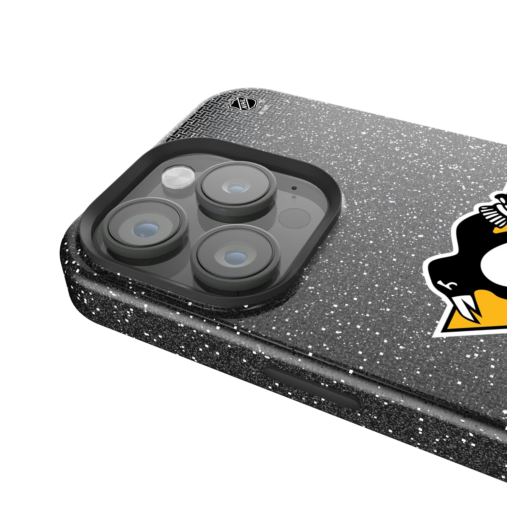 Pittsburgh Penguins Linen iPhone Bling Phone Case for Apple iPhone - Detail