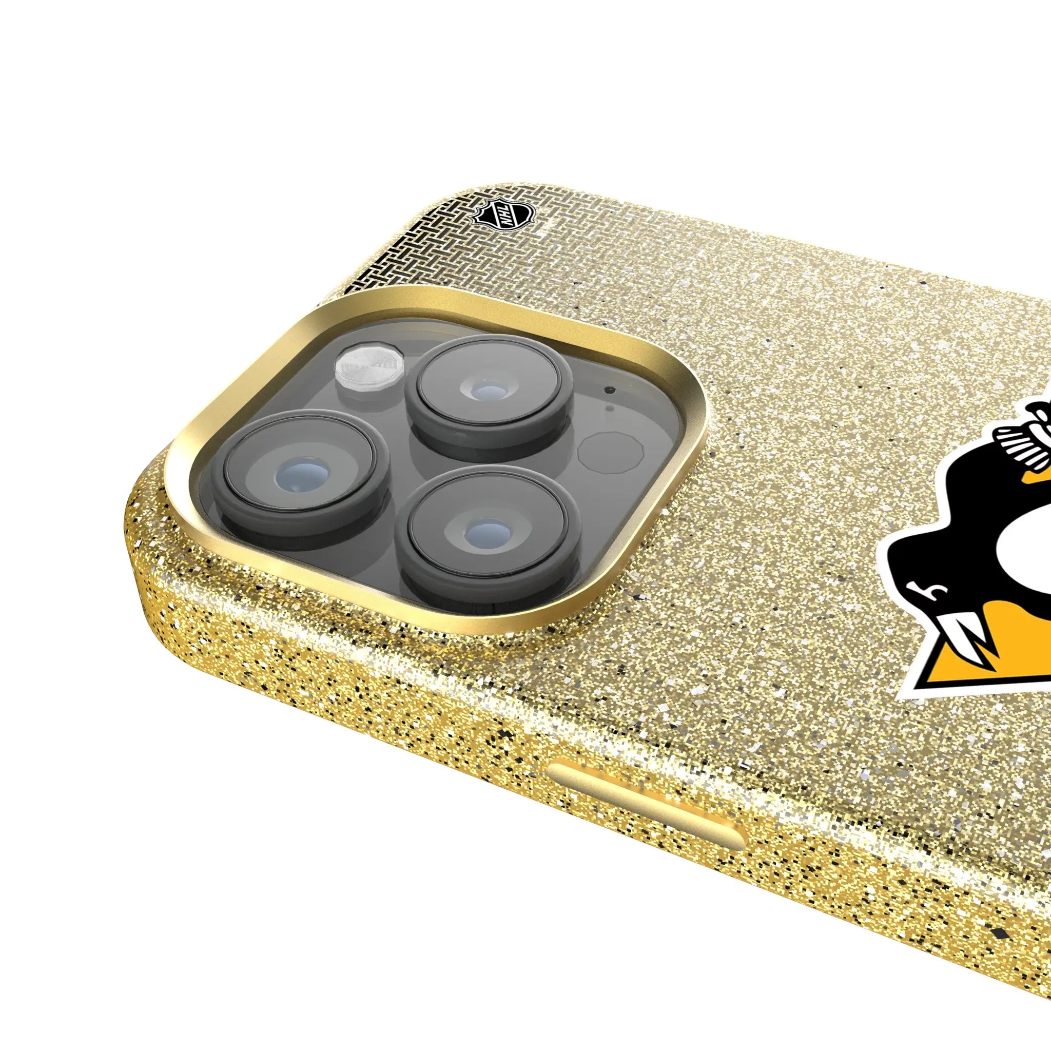 Pittsburgh Penguins Linen iPhone Bling Phone Case for Apple iPhone - Detail