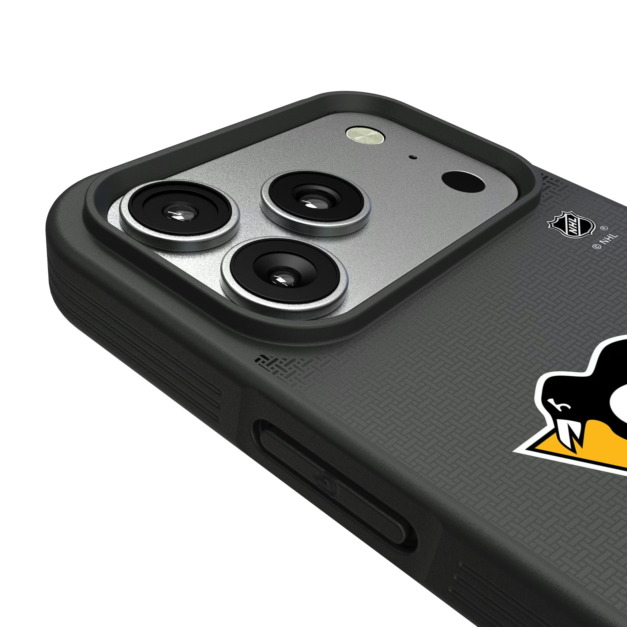 Pittsburgh Penguins Linen iPhone Bump Phone Case for Apple iPhone - Detail#Device_iPhone 17 Pro