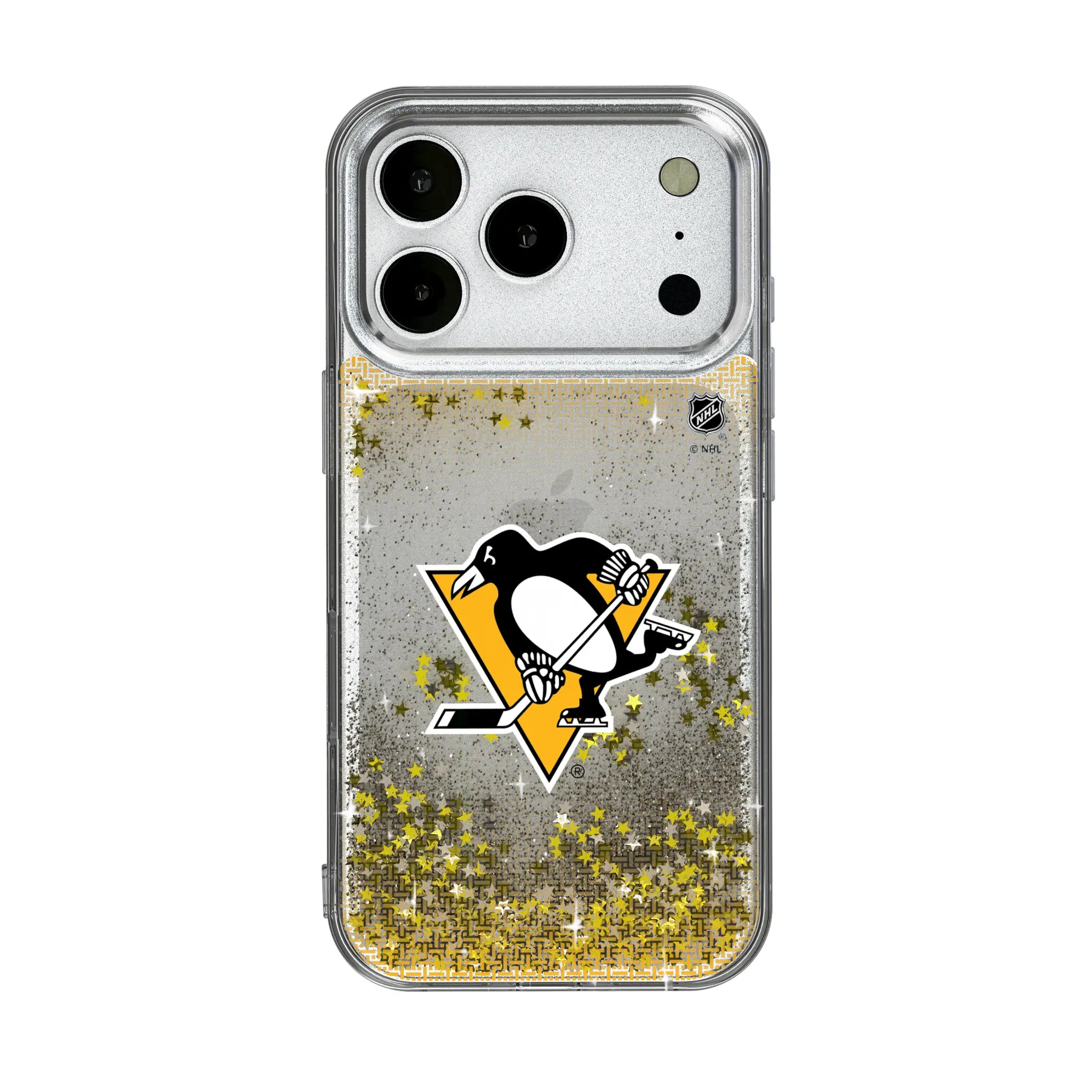 Pittsburgh Penguins Linen iPhone Glitter Phone Case for Apple iPhone