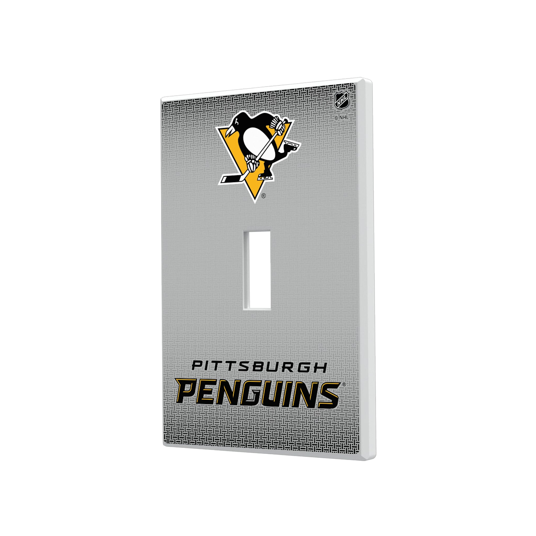 Pittsburgh Penguins Linen Hidden-Screw Light Switch Plate#Style_Single Toggle