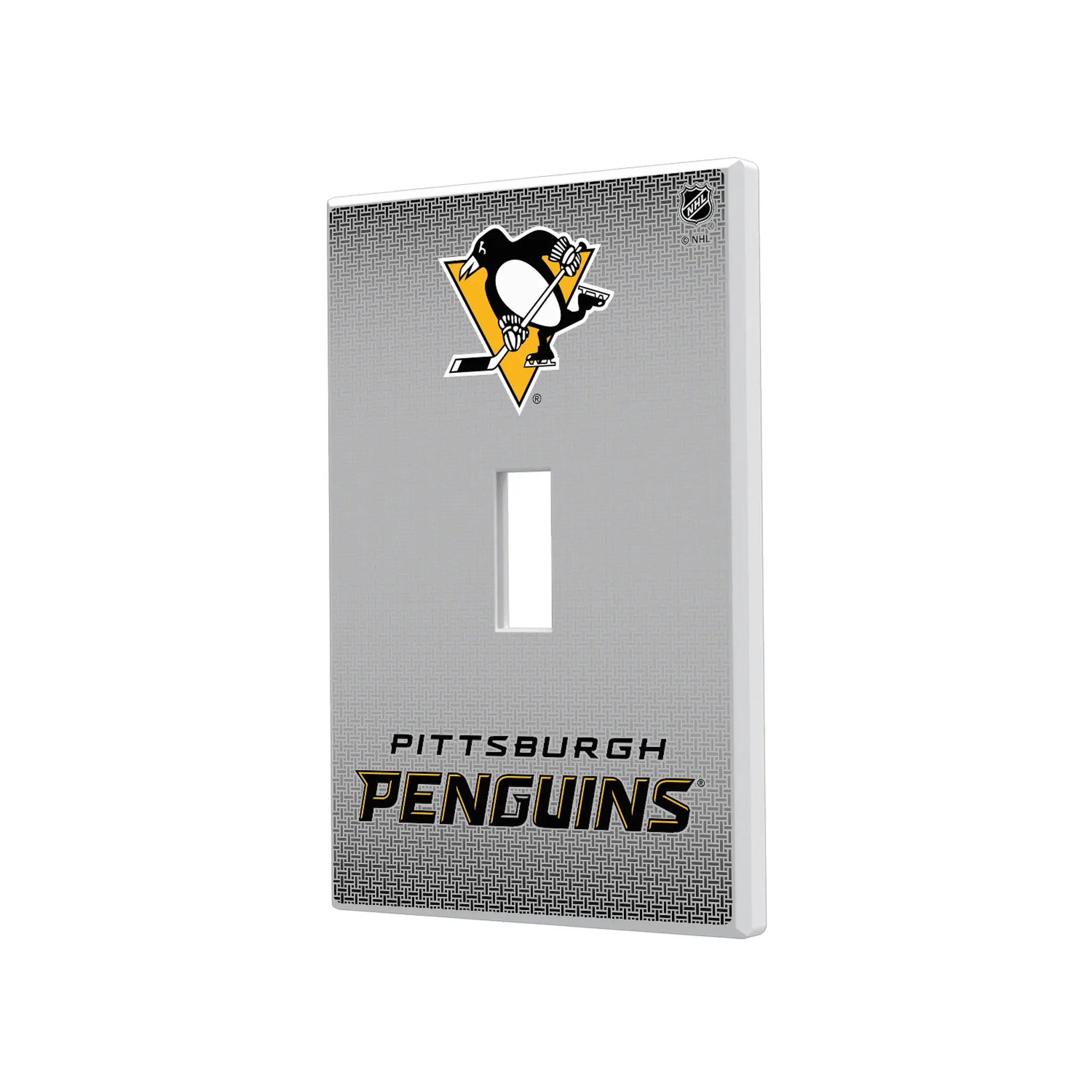 Pittsburgh Penguins Linen Hidden-Screw Light Switch Plate#Style_Single Toggle