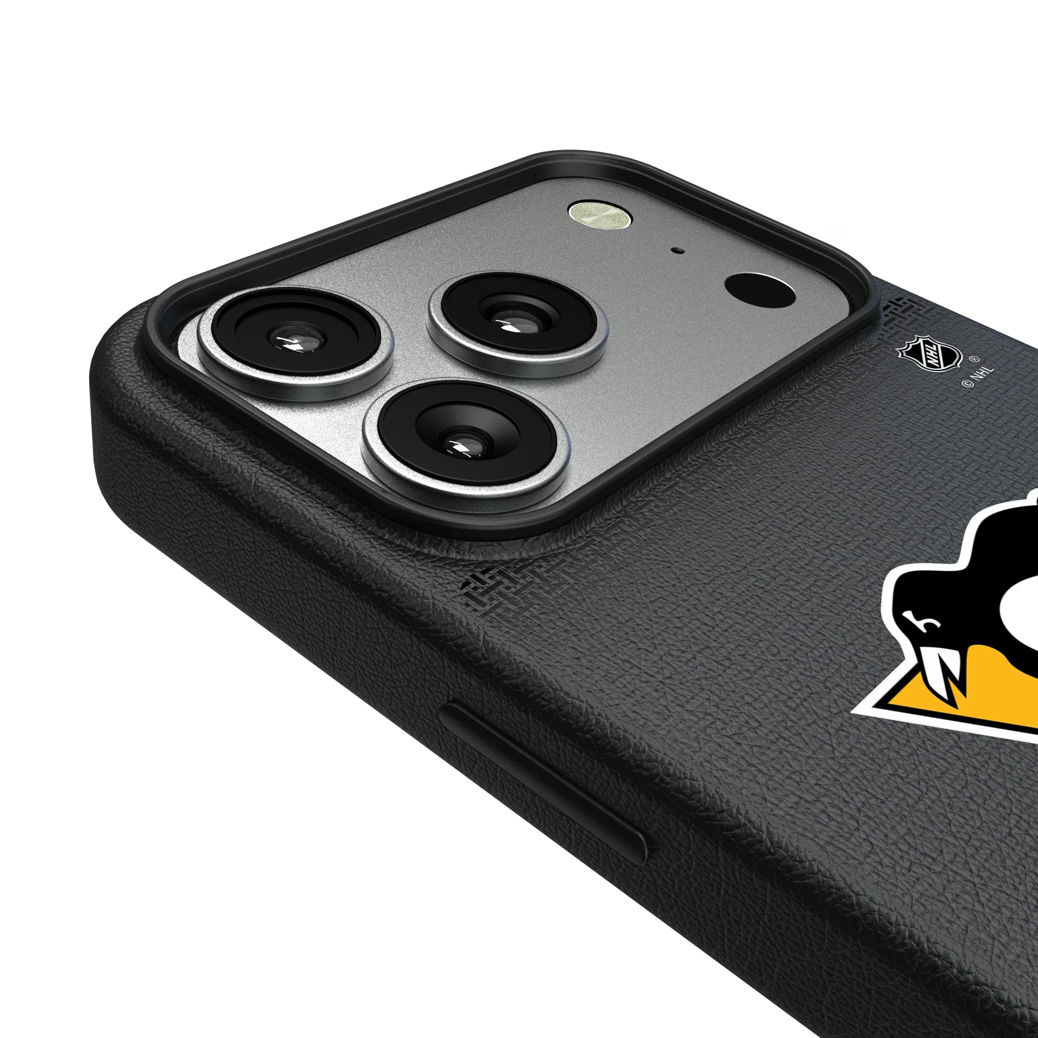 Pittsburgh Penguins Linen iPhone MagSafe Compatible Phone Case for Apple iPhone - Detail#Device_iPhone 17 Pro