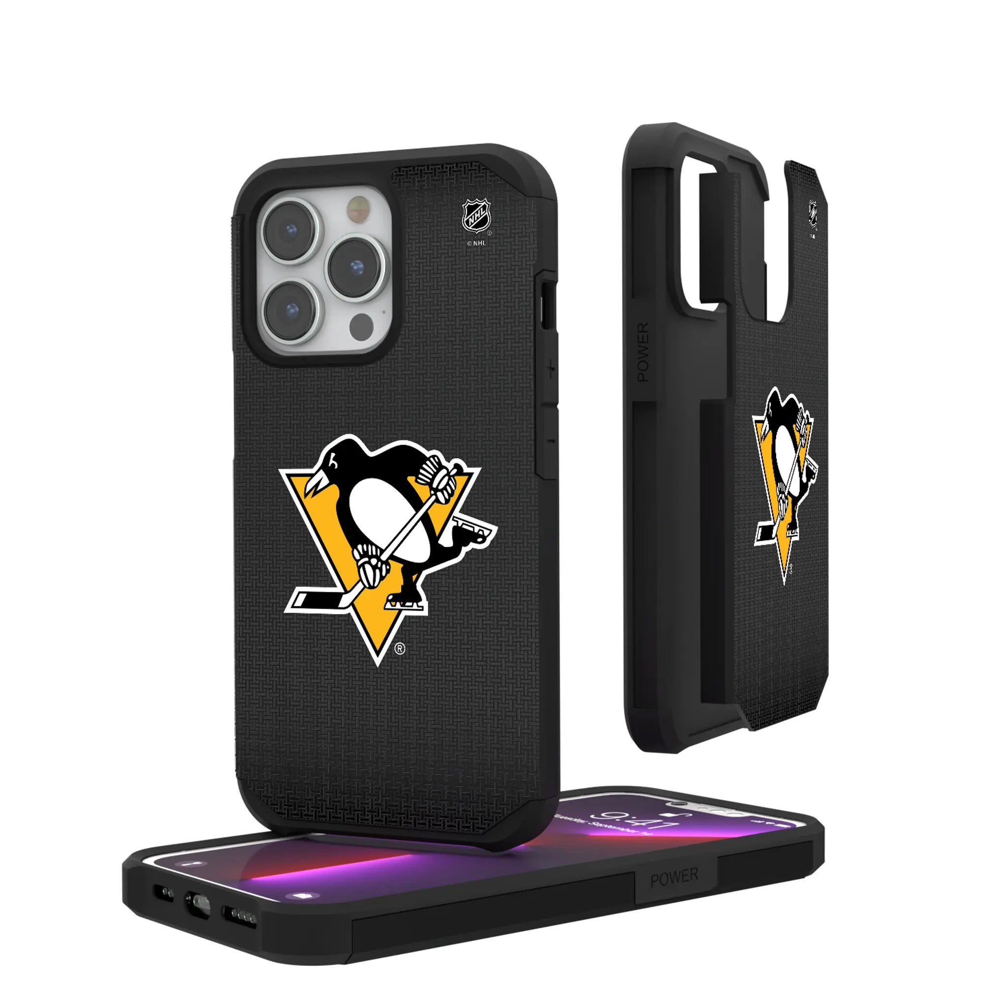 Pittsburgh Penguins Linen iPhone Rugged Phone Case for Apple iPhone