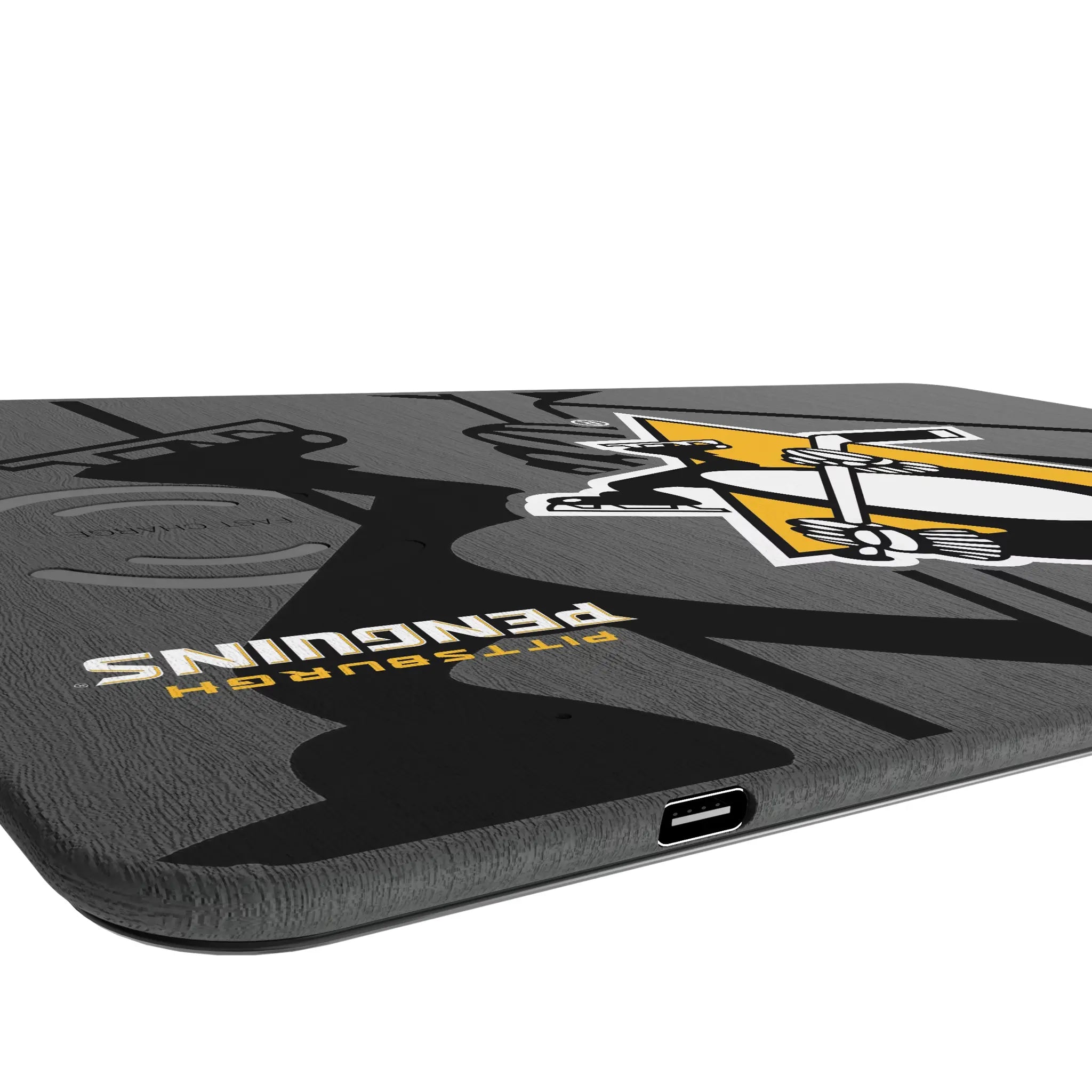 Pittsburgh Penguins Monocolor Tilt 15-Watt Wireless Charger and Mouse Pad