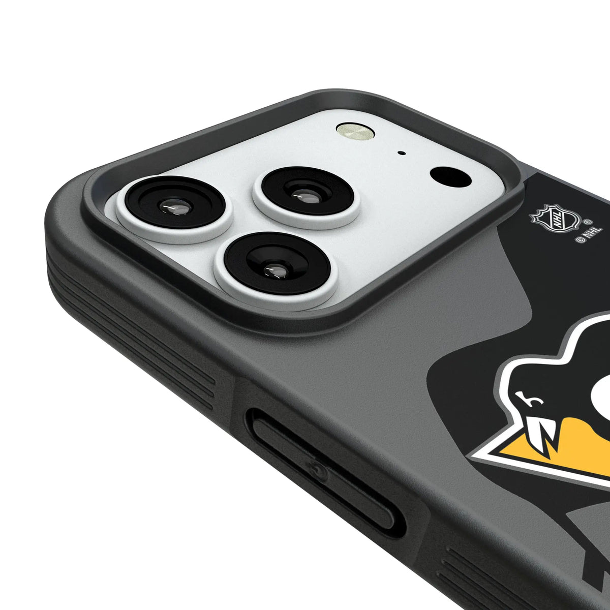 Pittsburgh Penguins Monocolor Tilt iPhone Bump Phone Case for Apple iPhone - Detail#Device_iPhone 18 Pro