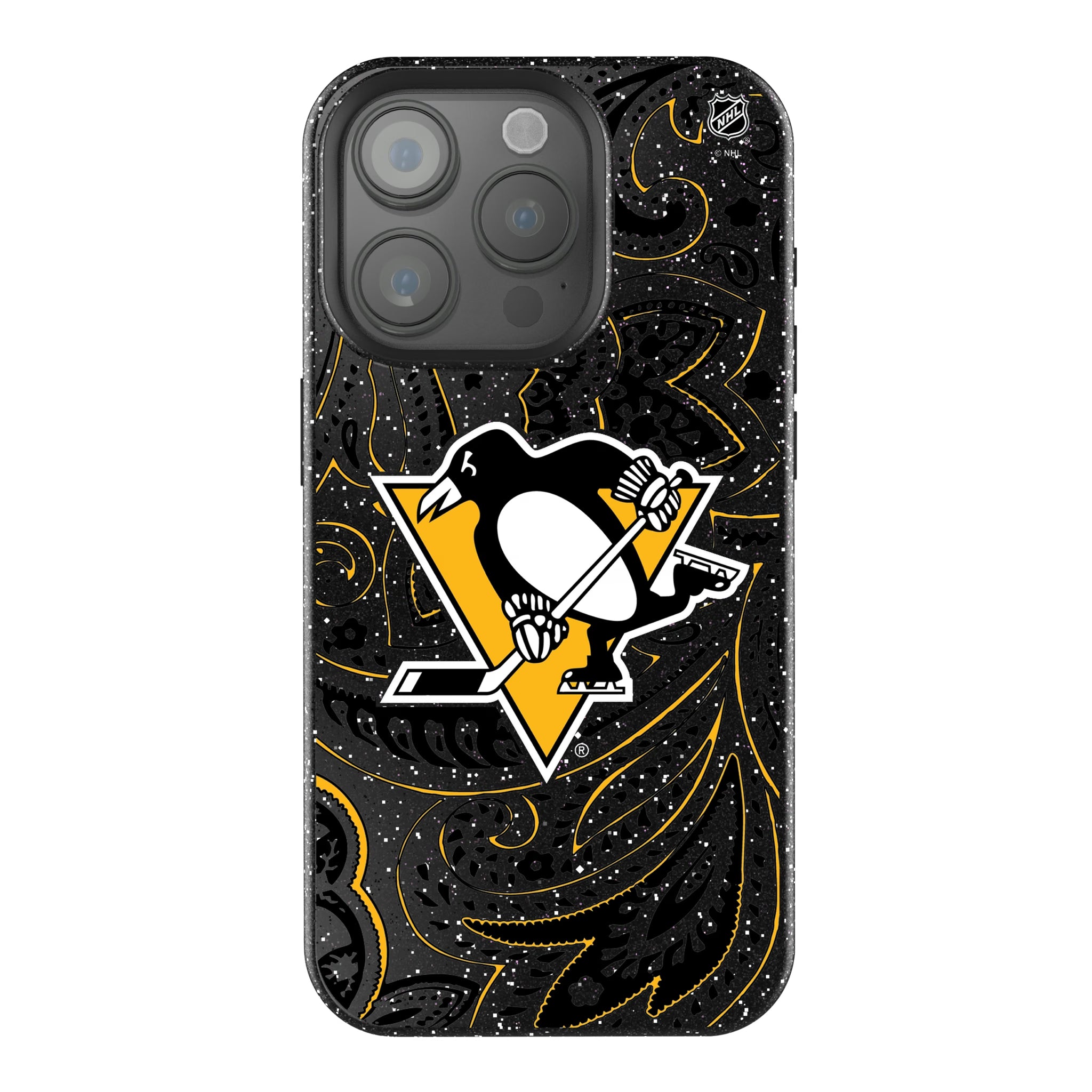 Pittsburgh Penguins Paisley iPhone Bling Phone Case for Apple iPhone