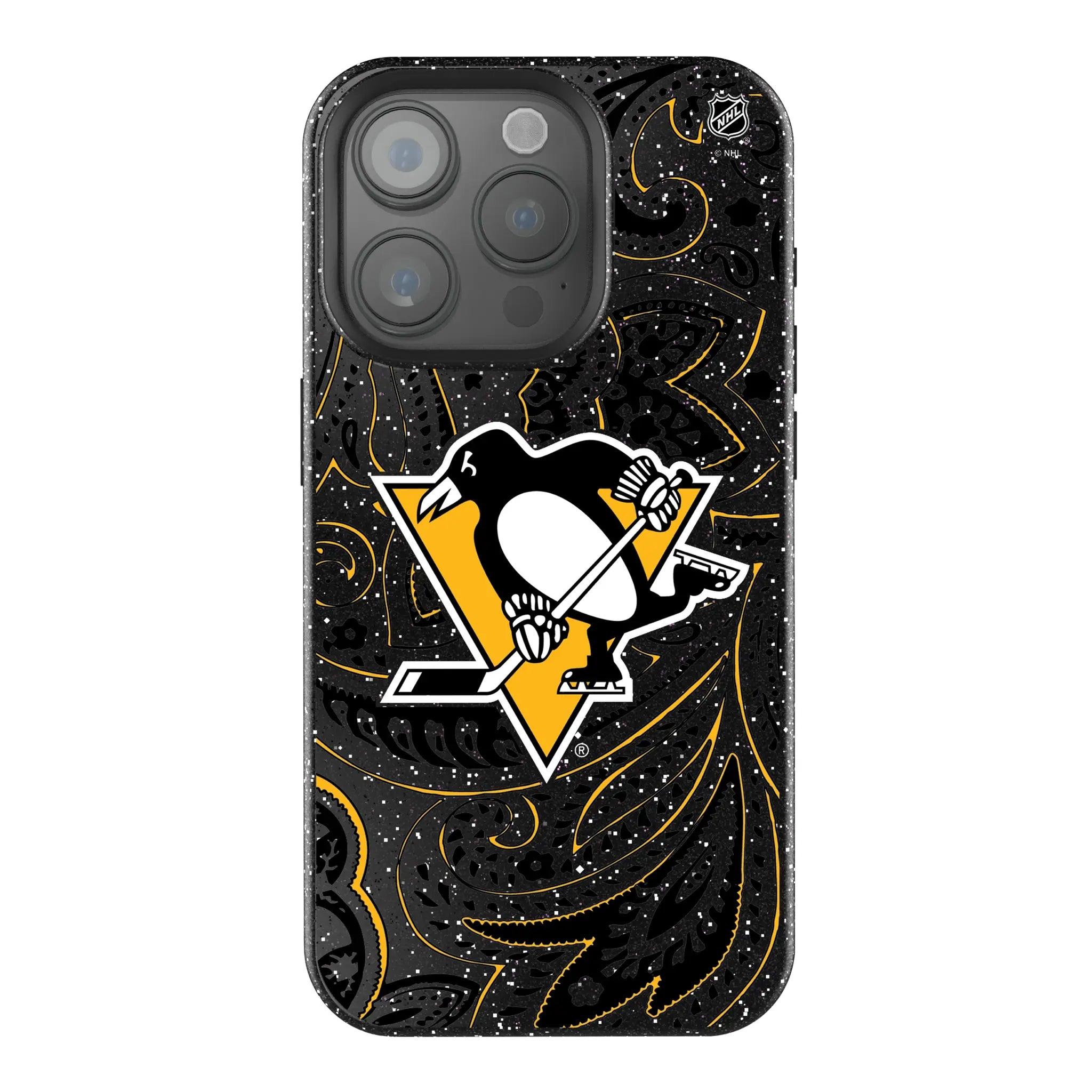 Pittsburgh Penguins Paisley iPhone Bling Phone Case for Apple iPhone
