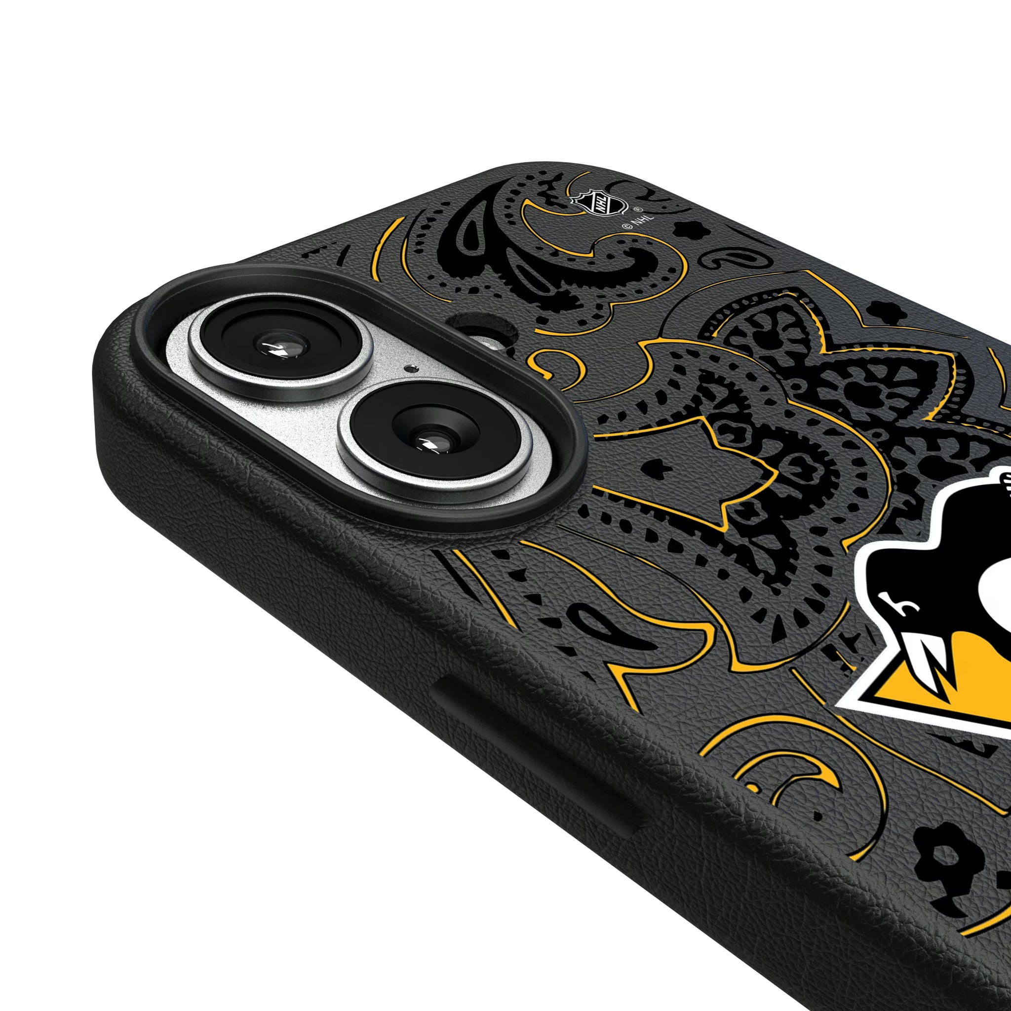Pittsburgh Penguins Paisley iPhone MagSafe Compatible Phone Case for Apple iPhone - Detail#Device_iPhone 17