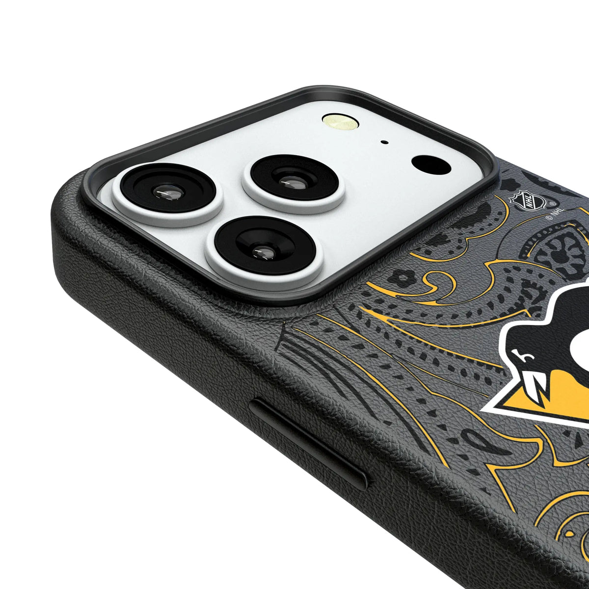 Pittsburgh Penguins Paisley iPhone MagSafe Compatible Phone Case for Apple iPhone - Detail#Device_iPhone 18 Pro