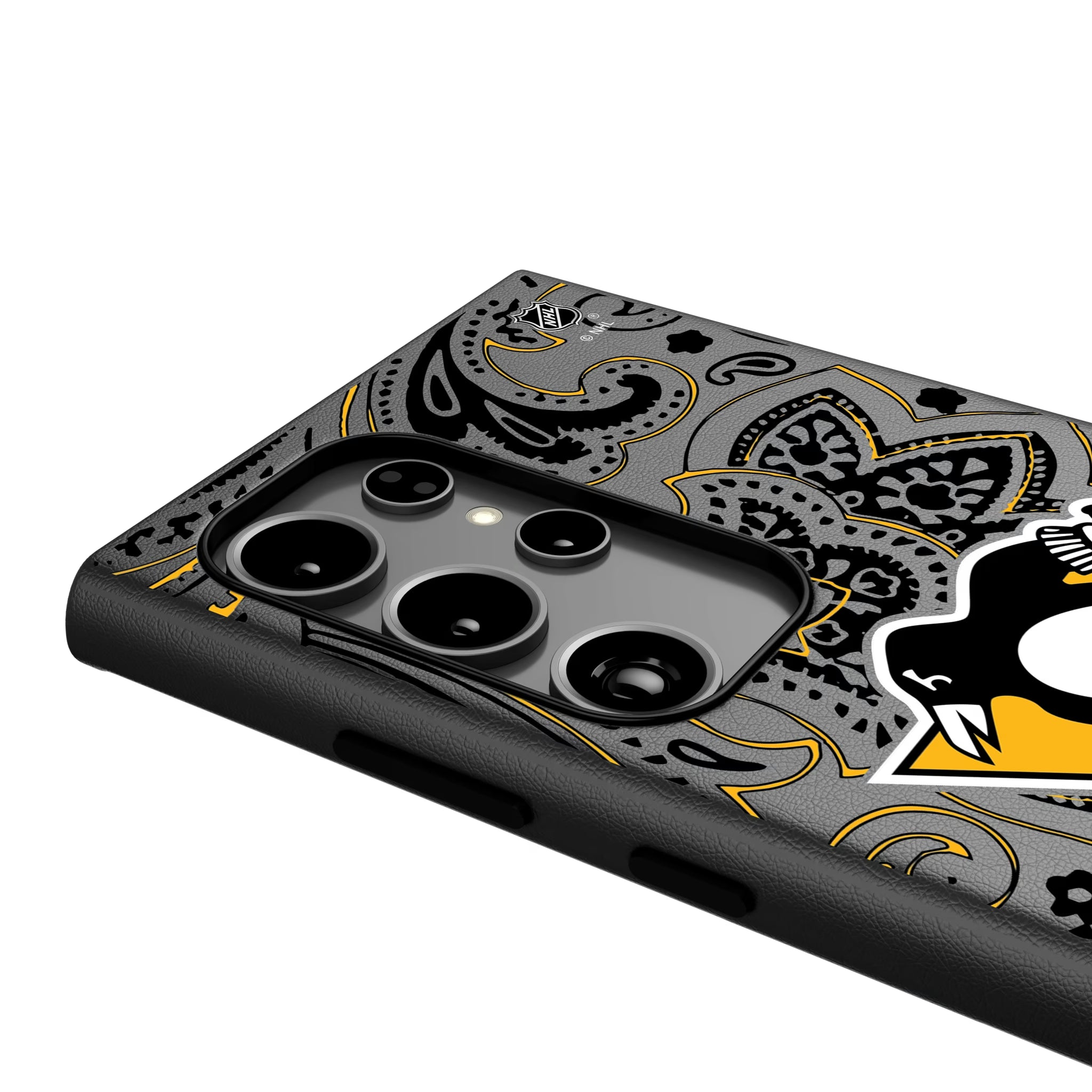 Pittsburgh Penguins Paisley Galaxy MagSafe Compatible Phone Case for Samsung Galaxy - Detail