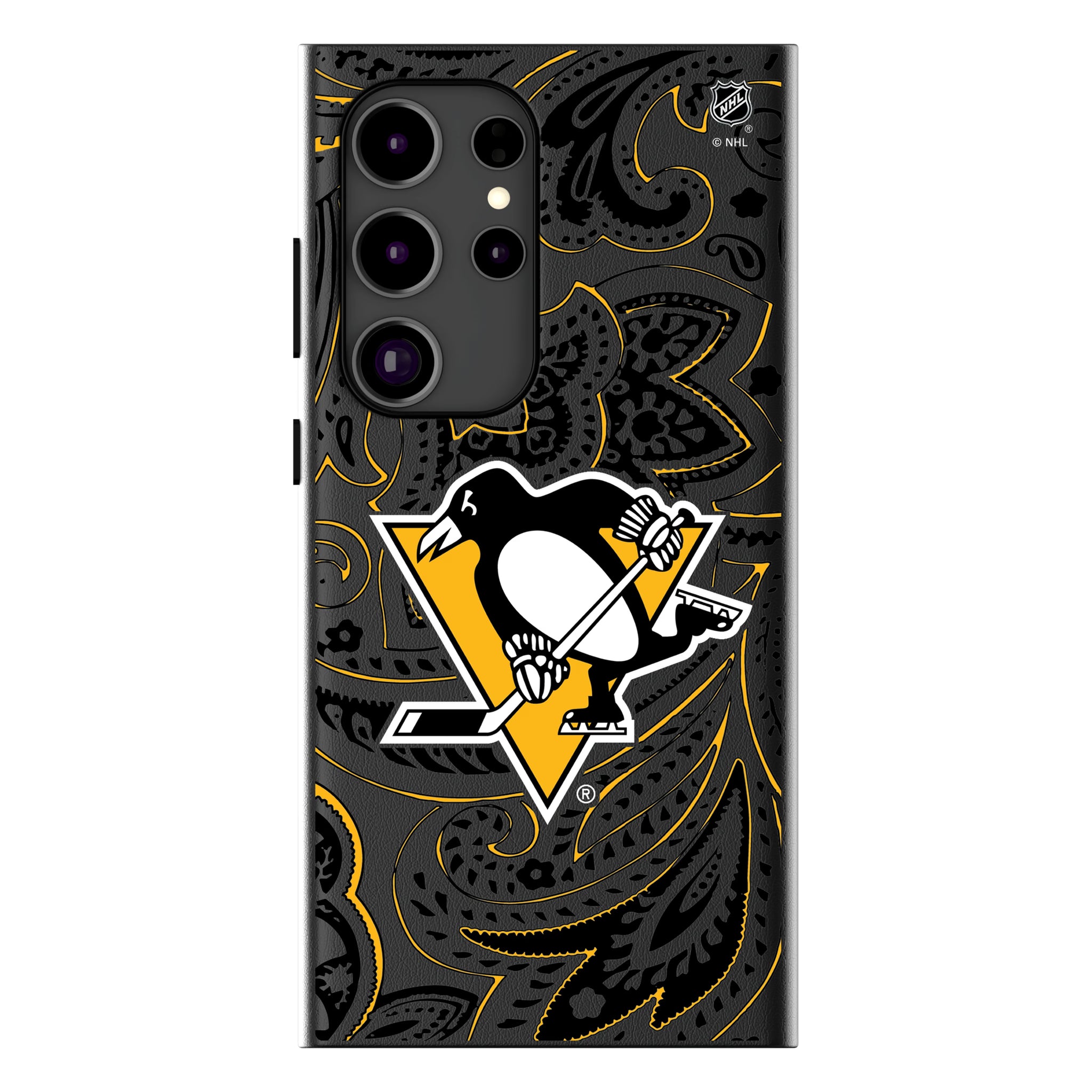Pittsburgh Penguins Paisley Galaxy MagSafe Compatible Phone Case for Samsung Galaxy