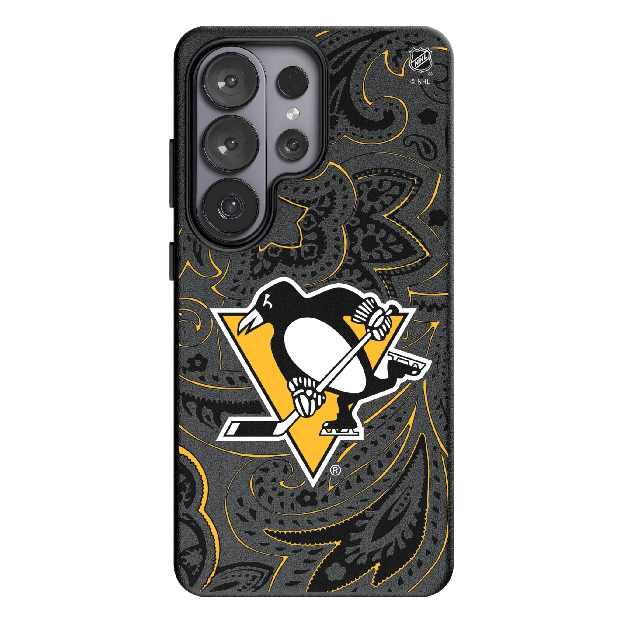 Pittsburgh Penguins Paisley Galaxy MagSafe Compatible Phone Case for Samsung Galaxy#Device_Galaxy S26 Ultra